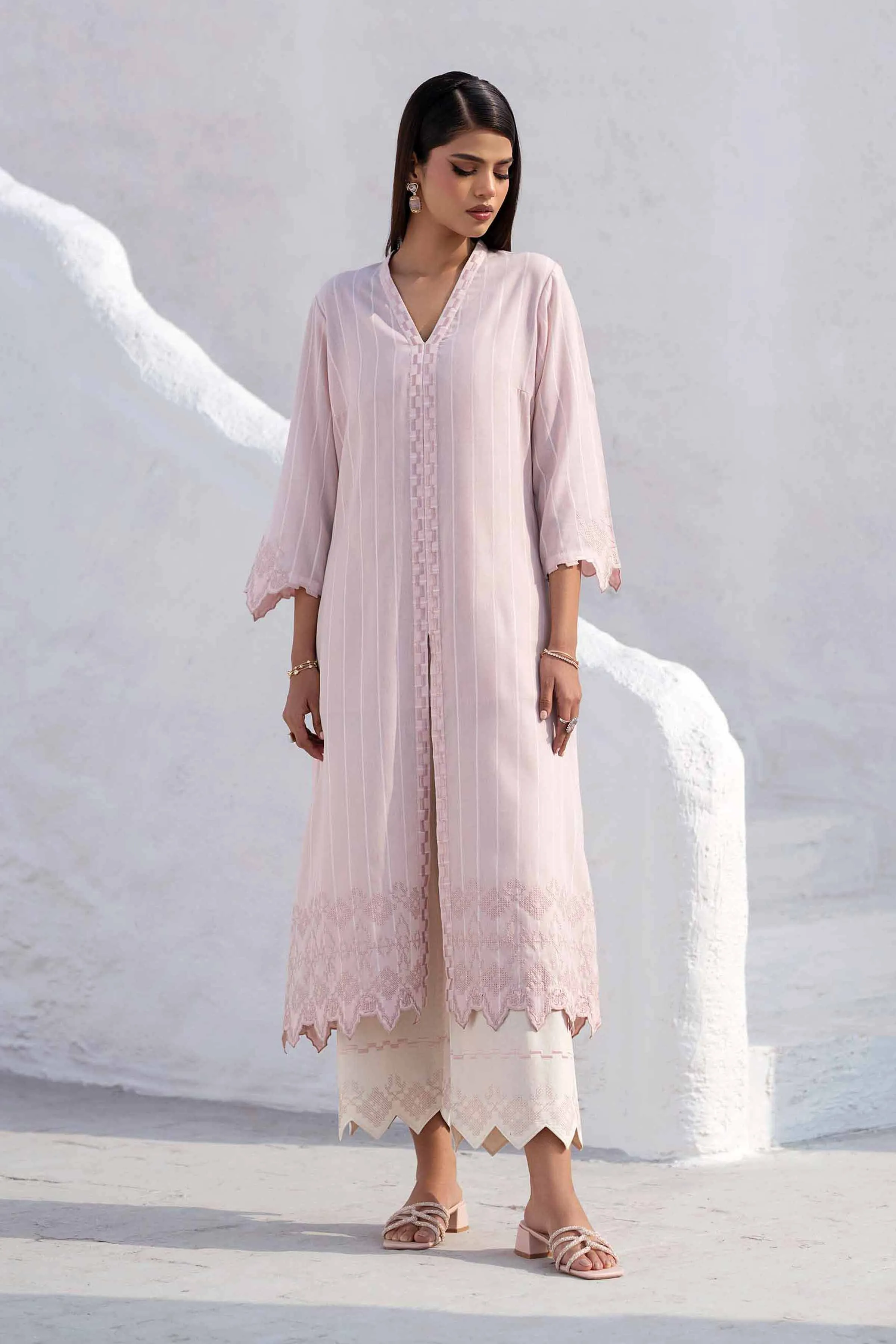 2 Piece - Embroidered Suit - KFS25-03