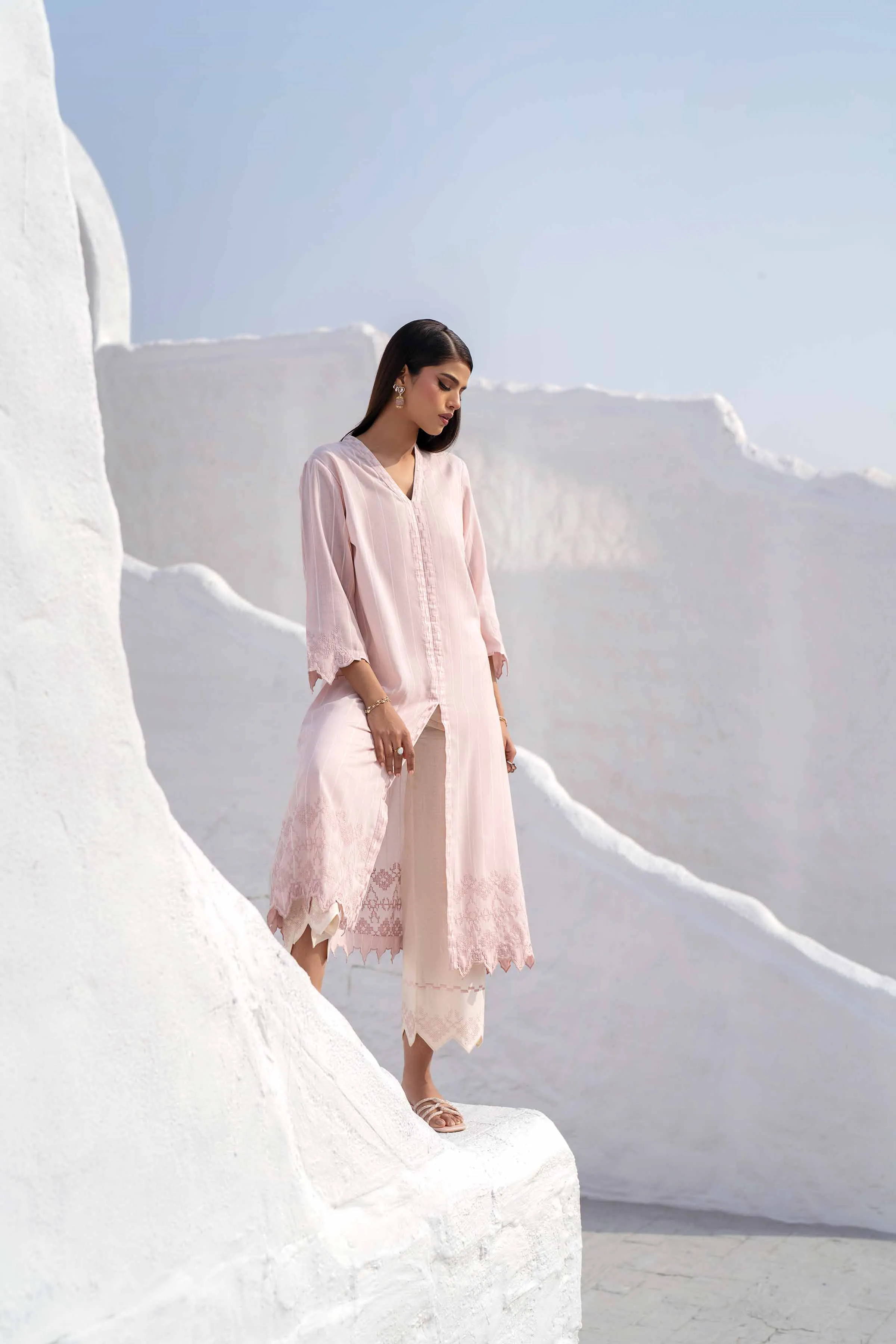 2 Piece - Embroidered Suit - KFS25-03