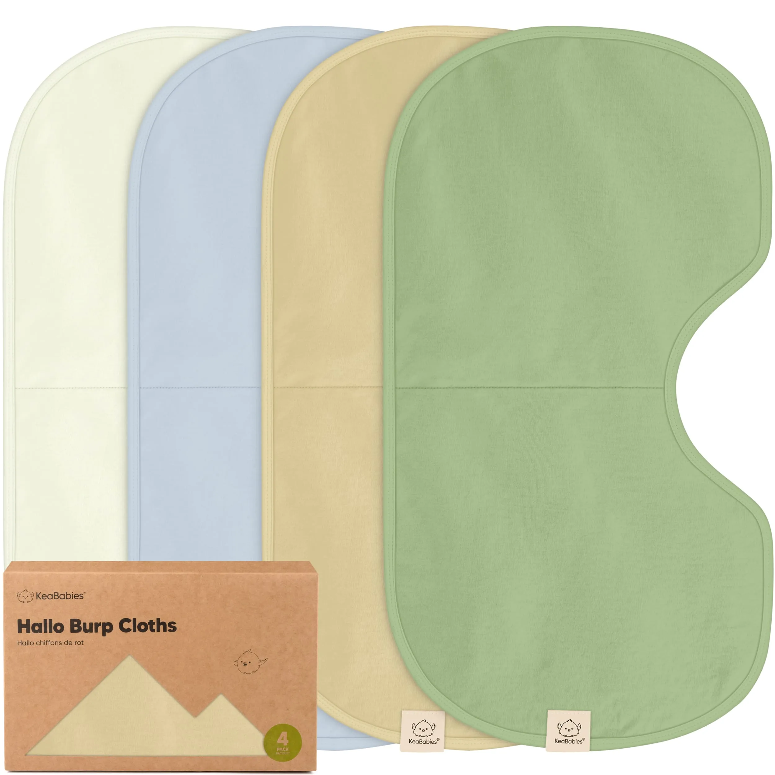 4-Pack Hallo Burp Cloths