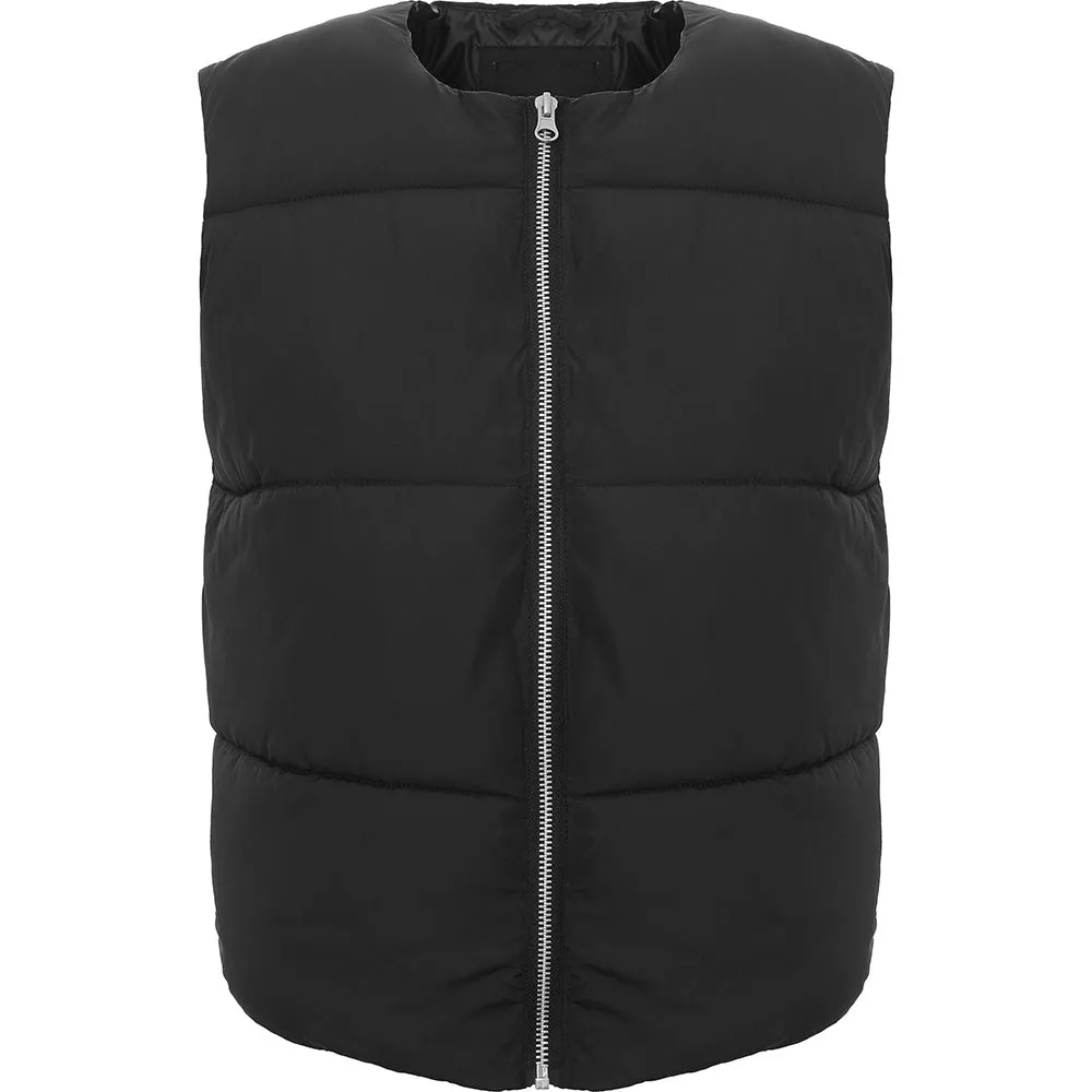 ADPT Men's Black Oversized Cropped Puffer Gilet