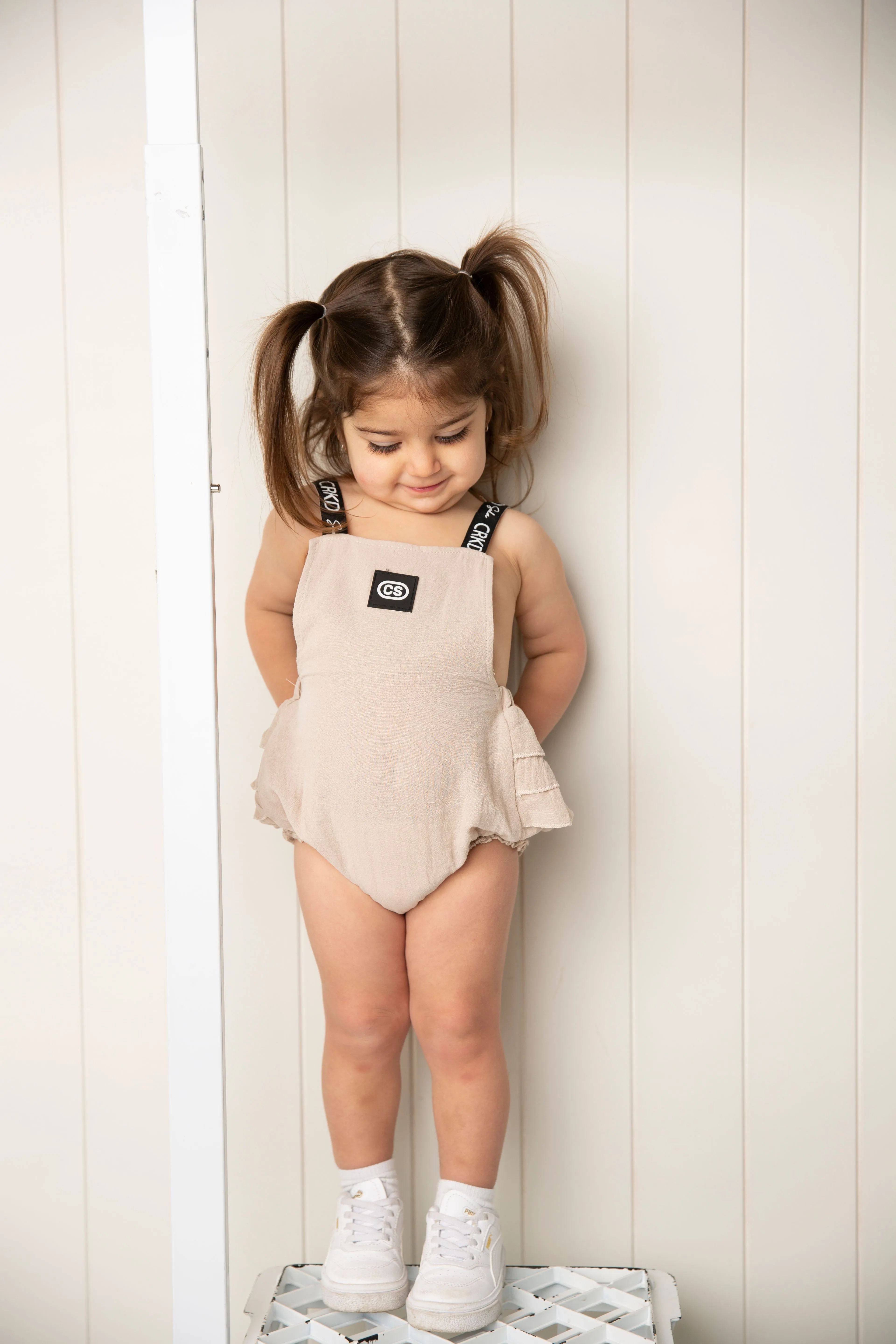 Amanie Frill Overall - Beige