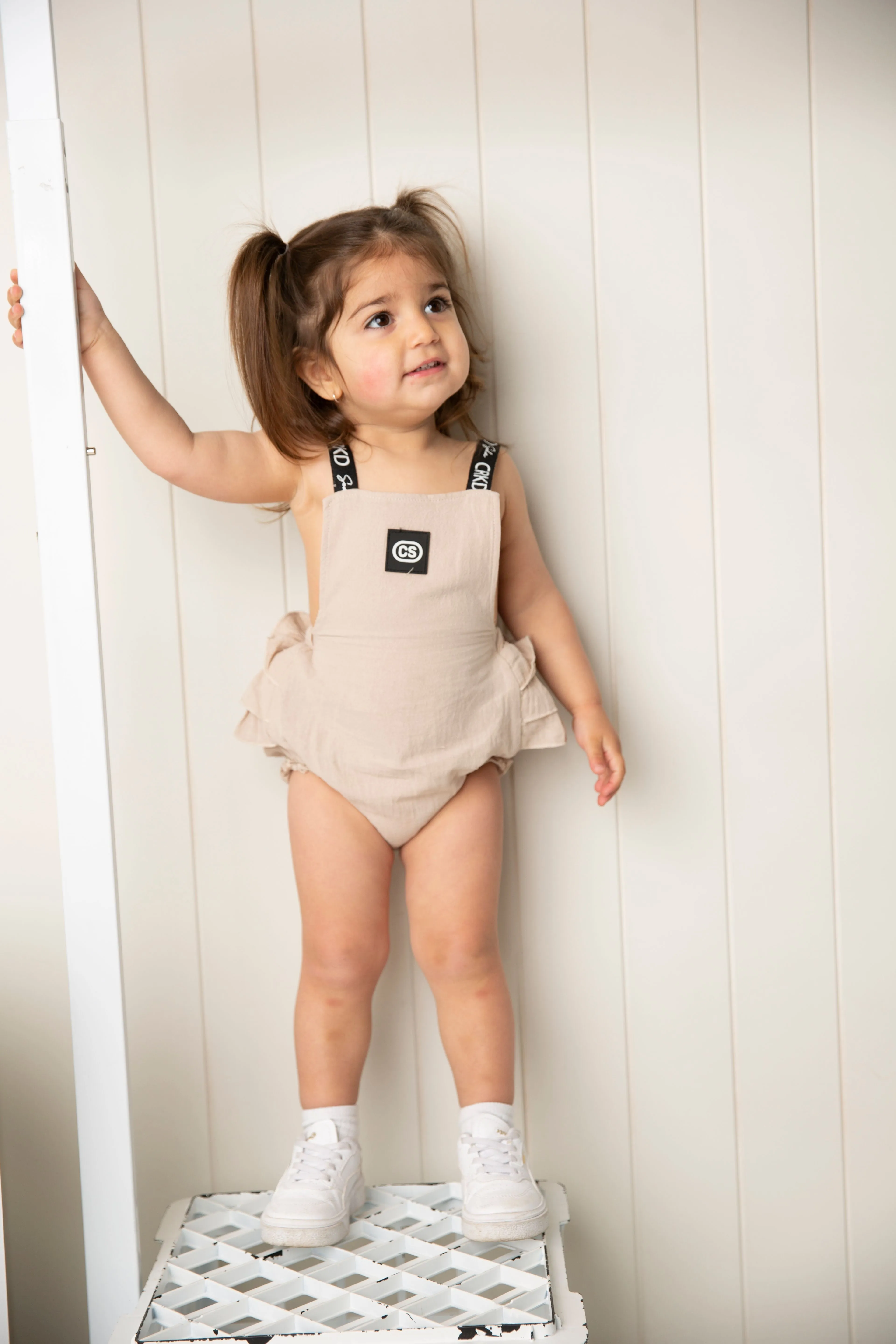 Amanie Frill Overall - Beige