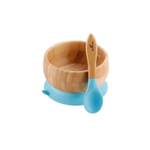 Avanchy Organic Bamboo Suction Baby Bowl   Spoon