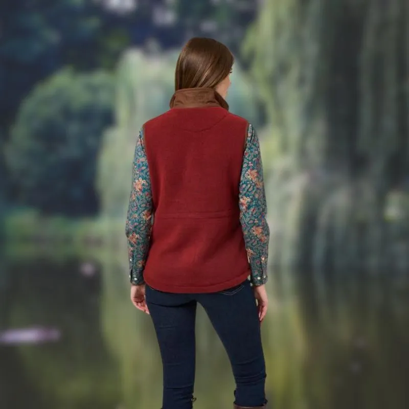 Aylsham Women's Fleece Gilet In Bloodstone