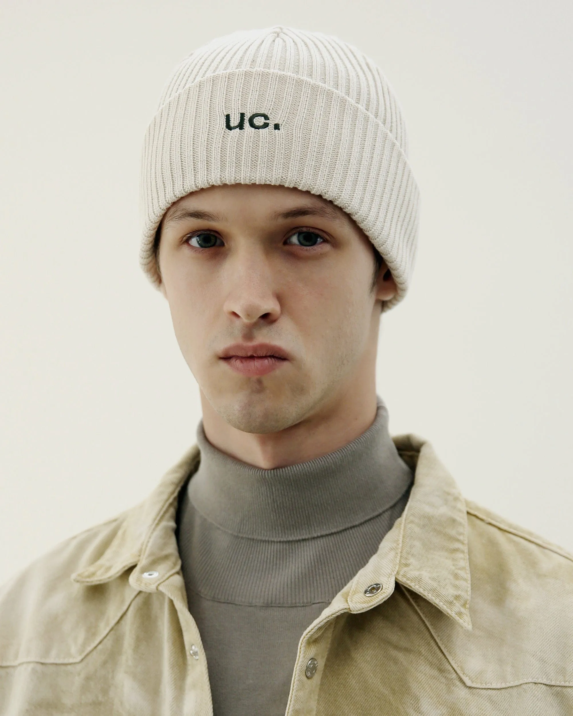 BEANIE / RIB / LOOSE / UC / L CREAM