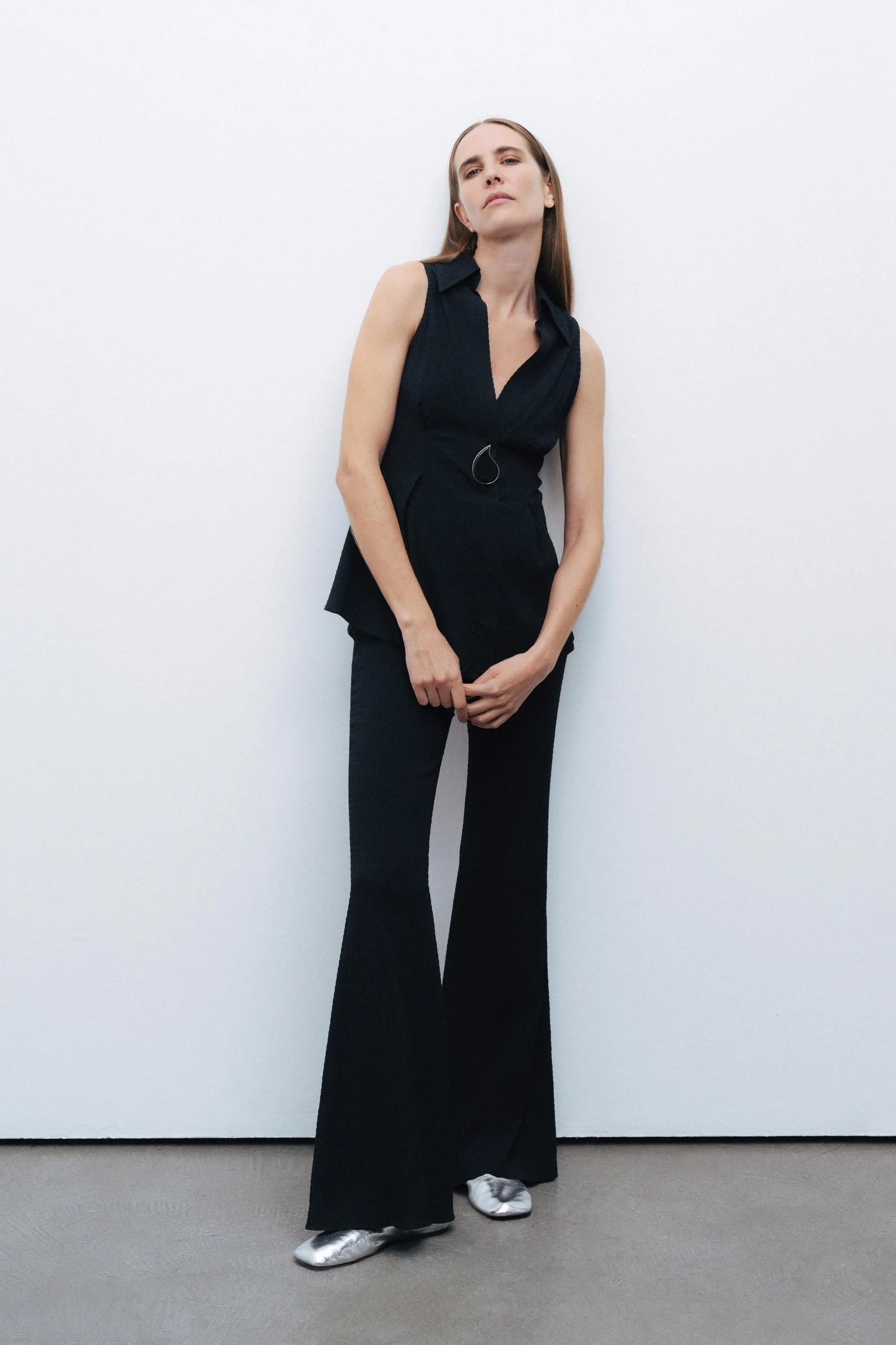 Black Flared Pants