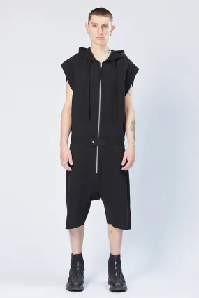 BLACK SLEEVELESS OVERALL