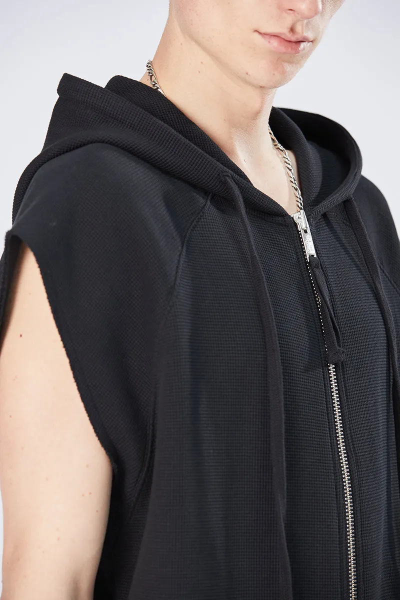 BLACK SLEEVELESS OVERALL