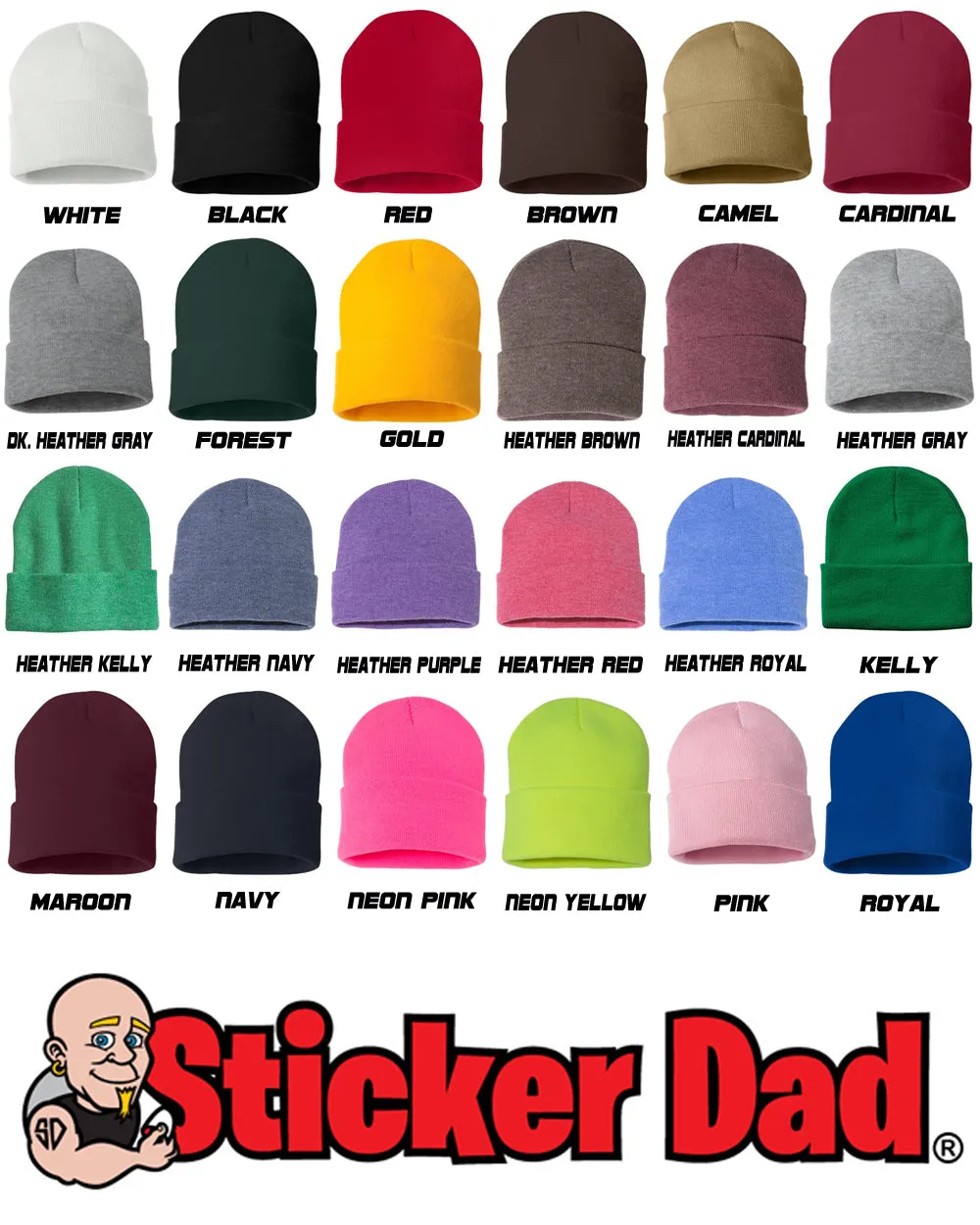 BLACKLISTED Embroidered Cuffed Beanie Hat