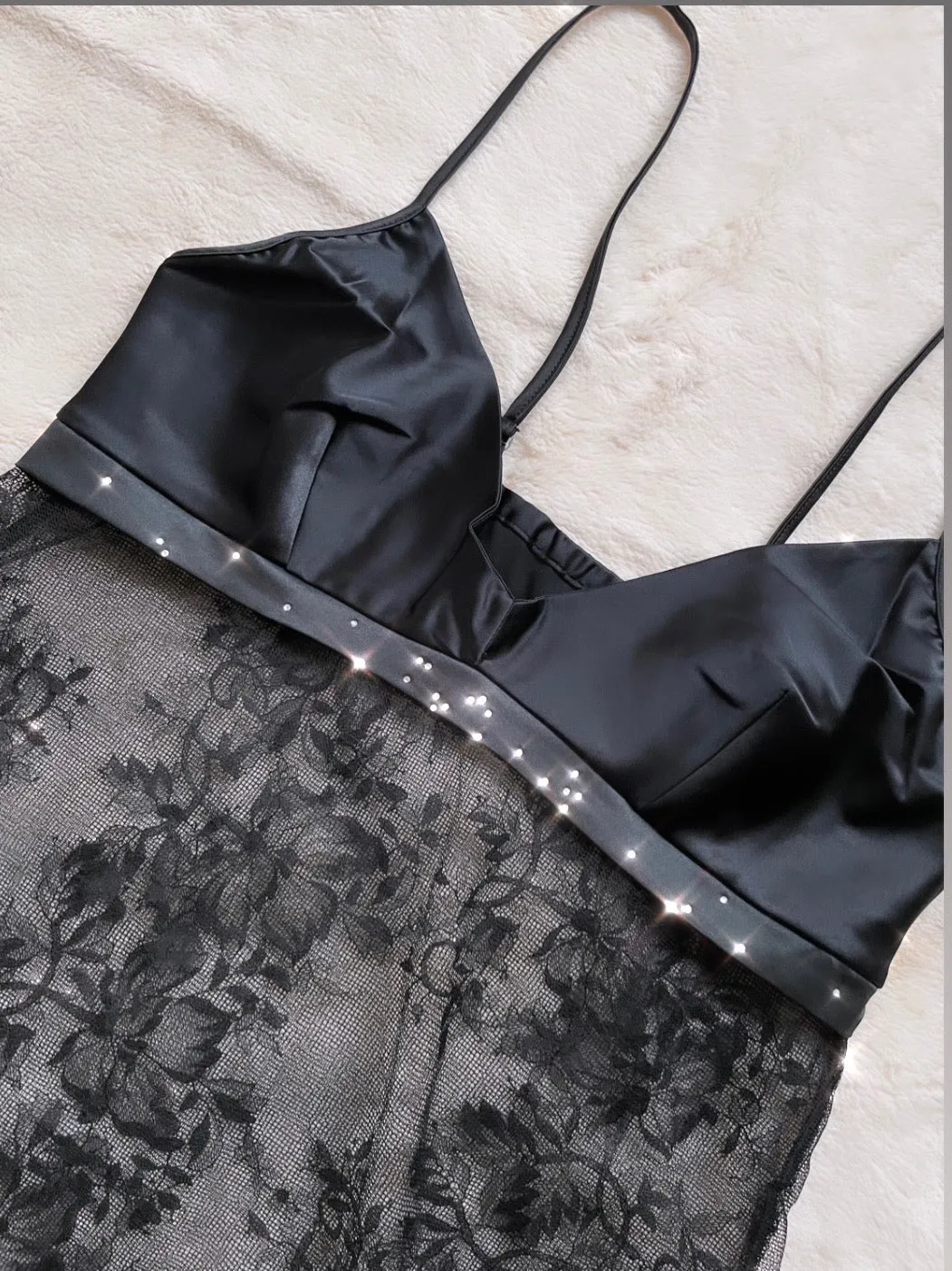 BLING LACE SLIP LINGERIE (2 COLORS)