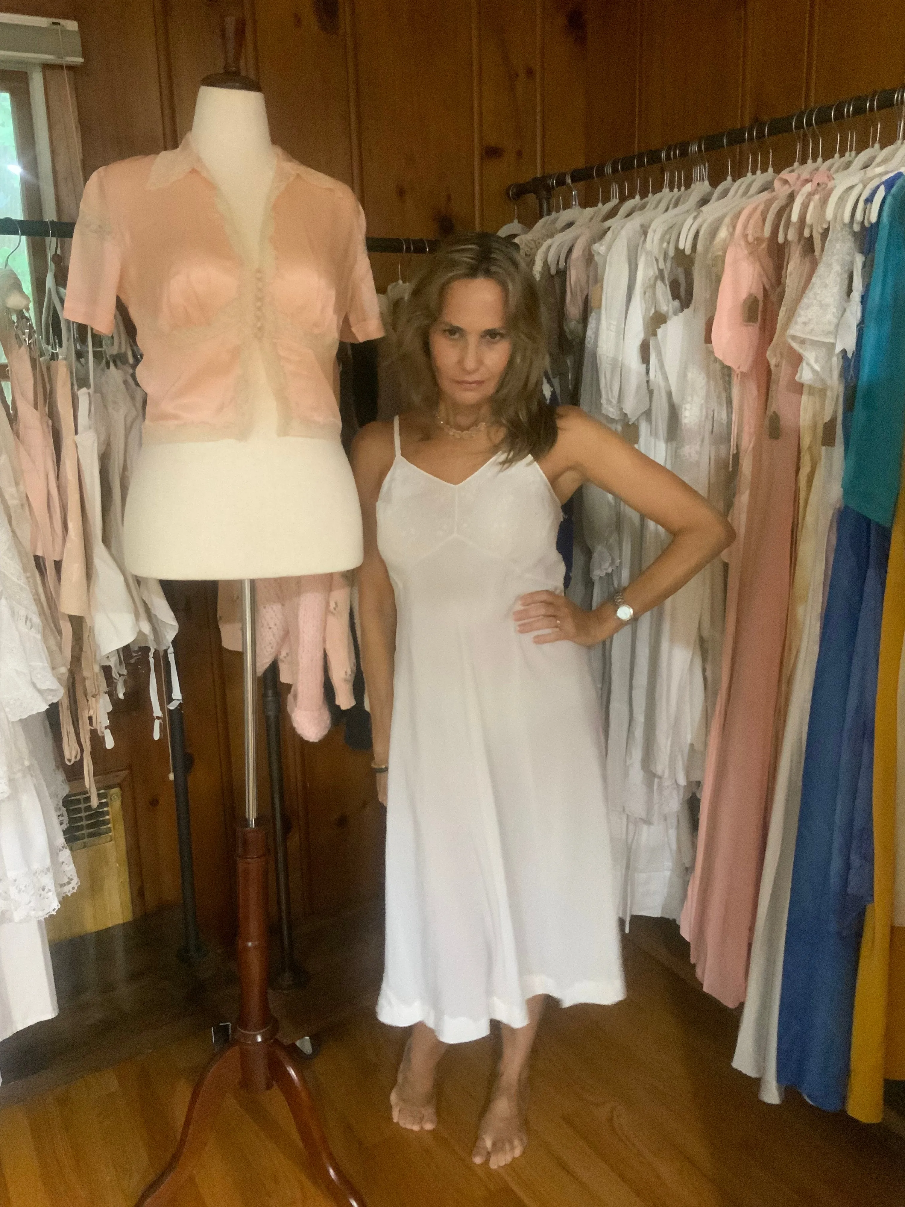 Bridal Slip Dress Silk - 40s
