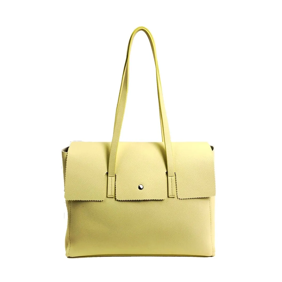 BTT19169 Everyday Tote w/ Gingham-Print Lining