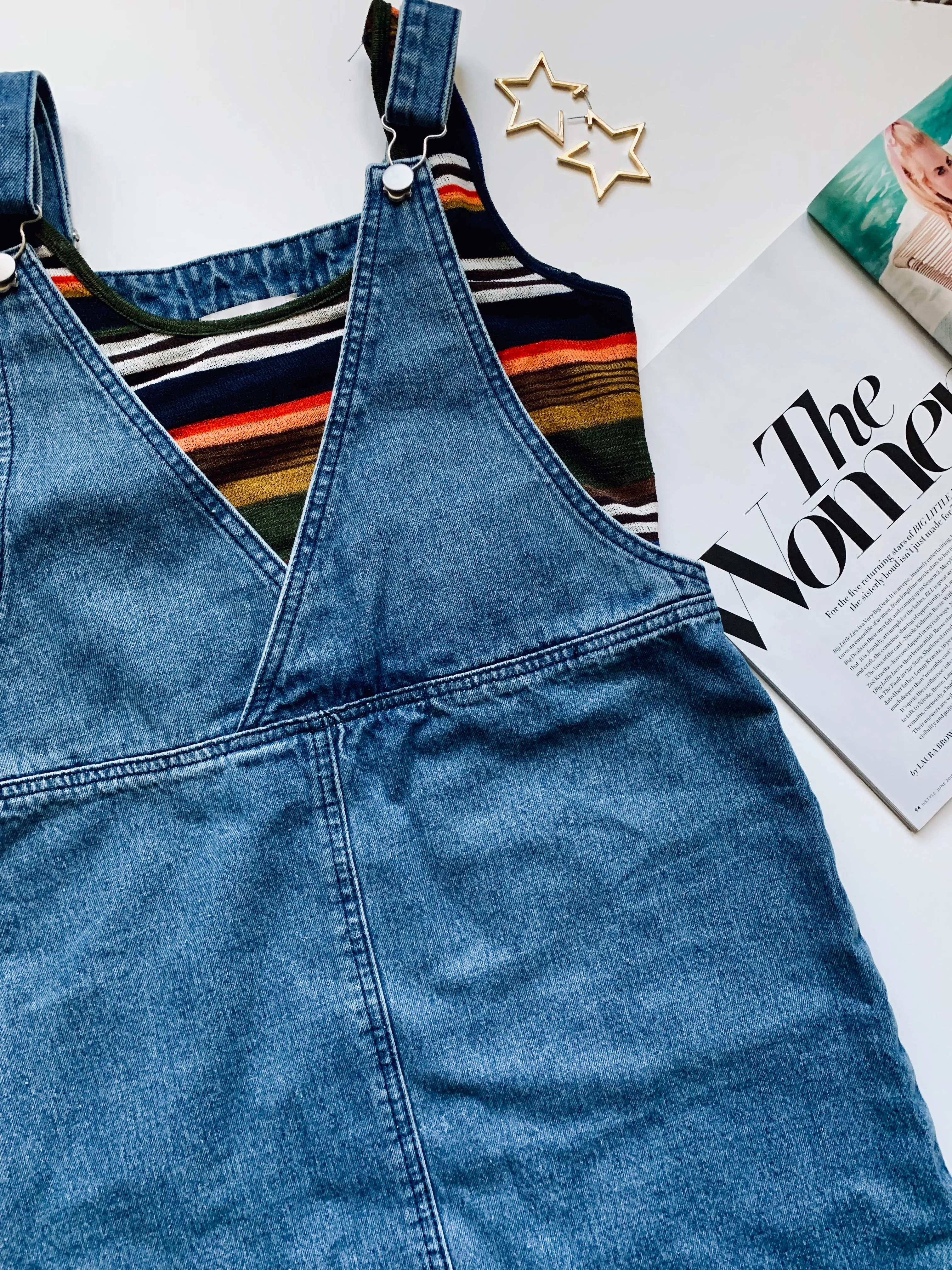 Calling Good Times Denim Overall Dress