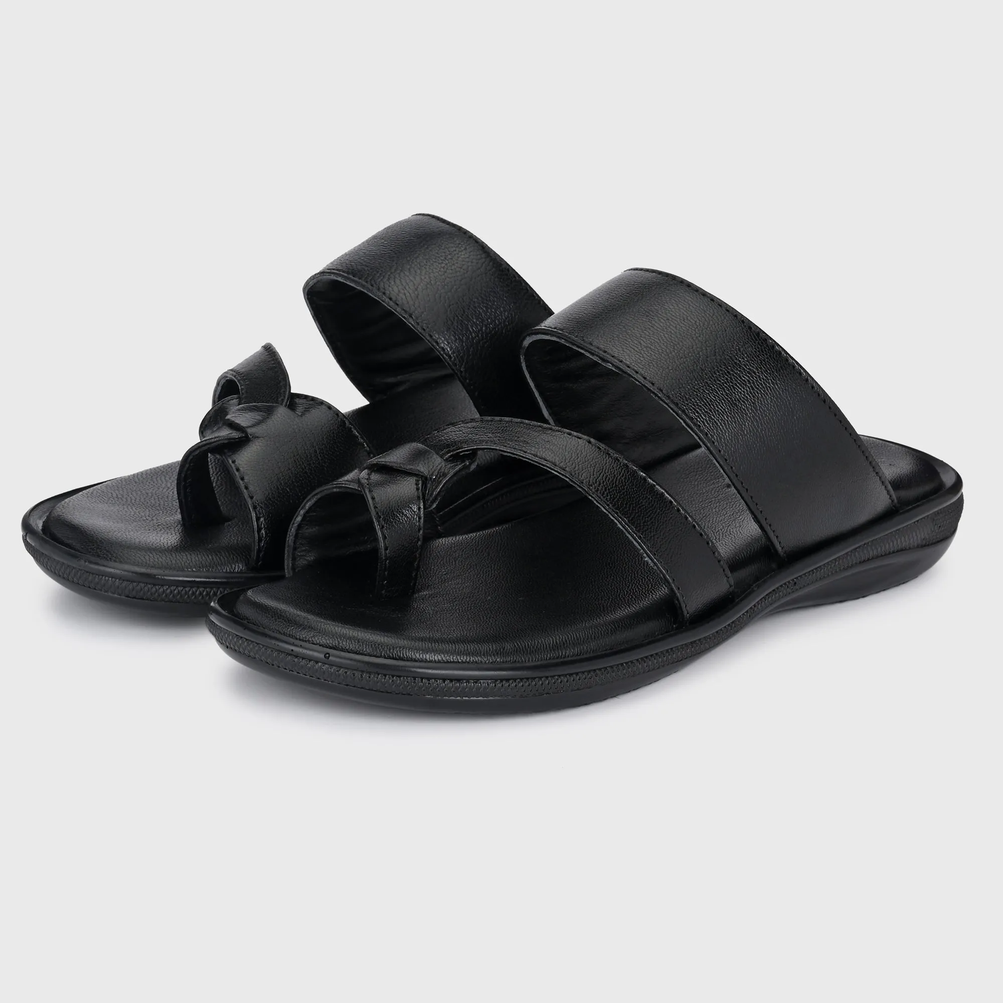 Classic Leather Slippers with a Modern Twist for Men's