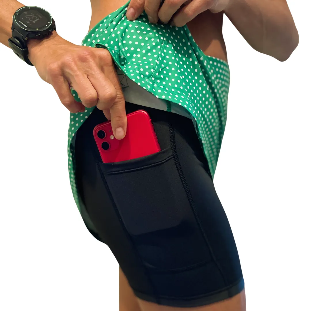 Clover Green Polkadot Athletic Skirt