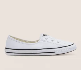 Converse Chuck Taylor All Star Ballet Lace Faux Leather Slip - Wht