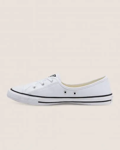 Converse Chuck Taylor All Star Ballet Lace Faux Leather Slip - Wht