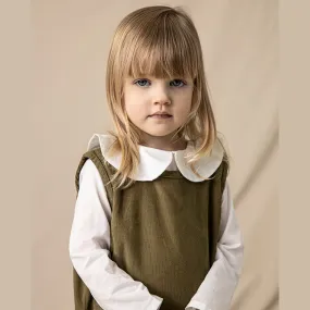 Corduroy Relaxed Overall - Olive - 6-18m