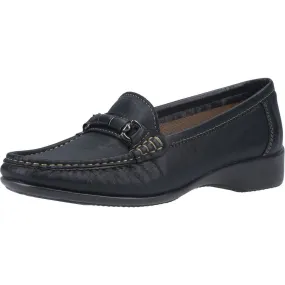 Cotswold Barrington Navy Ladies Leather Slip Ons