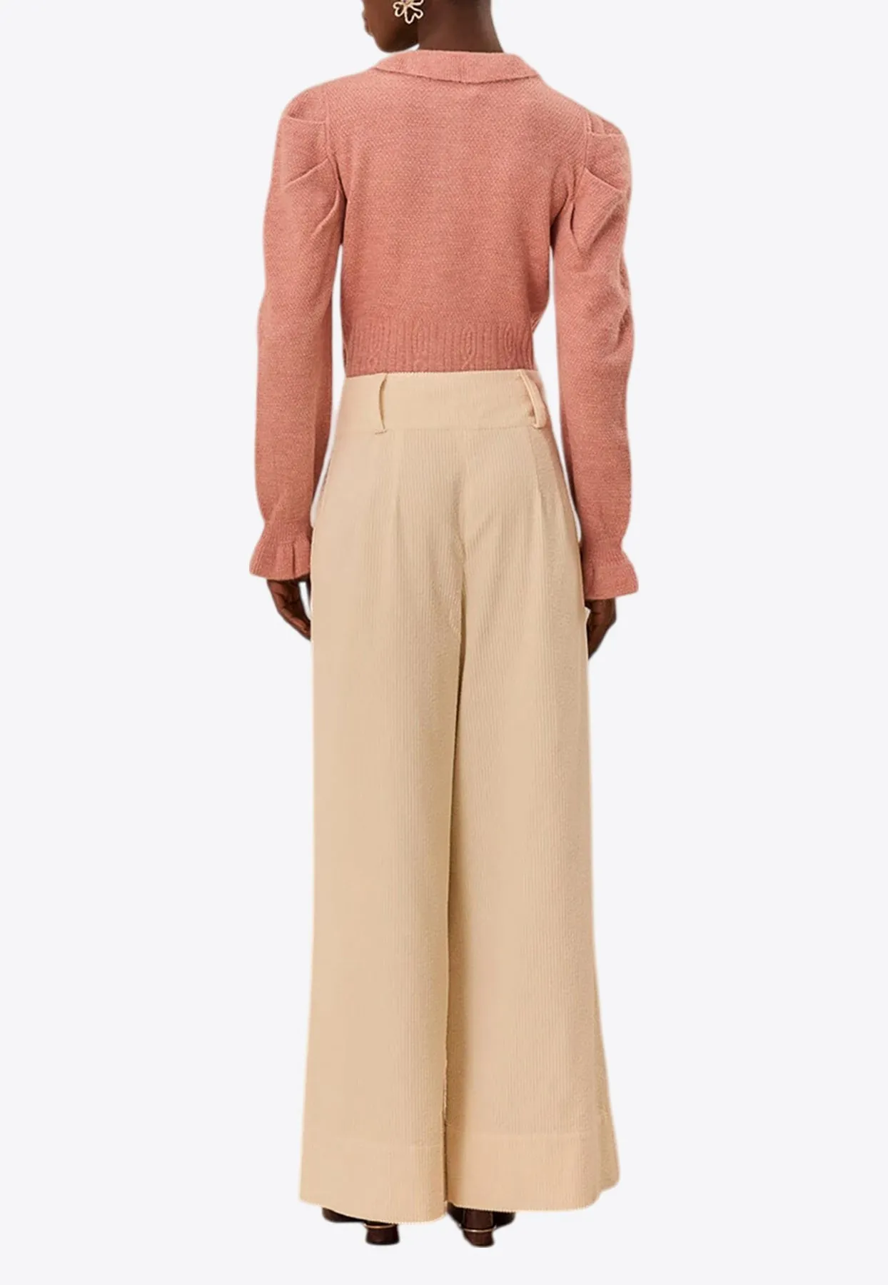 Double Waistband Wide-Leg Pants