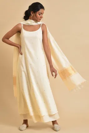 Ecru Slip kurta Set With Inner