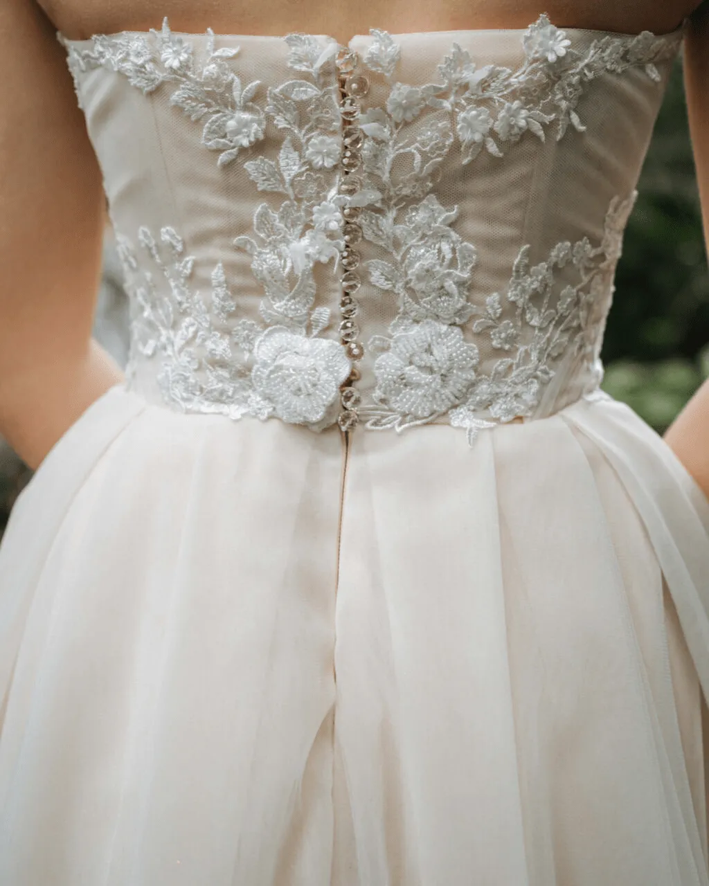Elegant Off-Shoulder Wedding Dress with Tulle - Floral Applique Wedding Gown Plus Size - LEILA