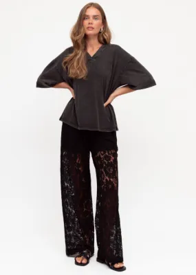 Eliza Lace Pant Black