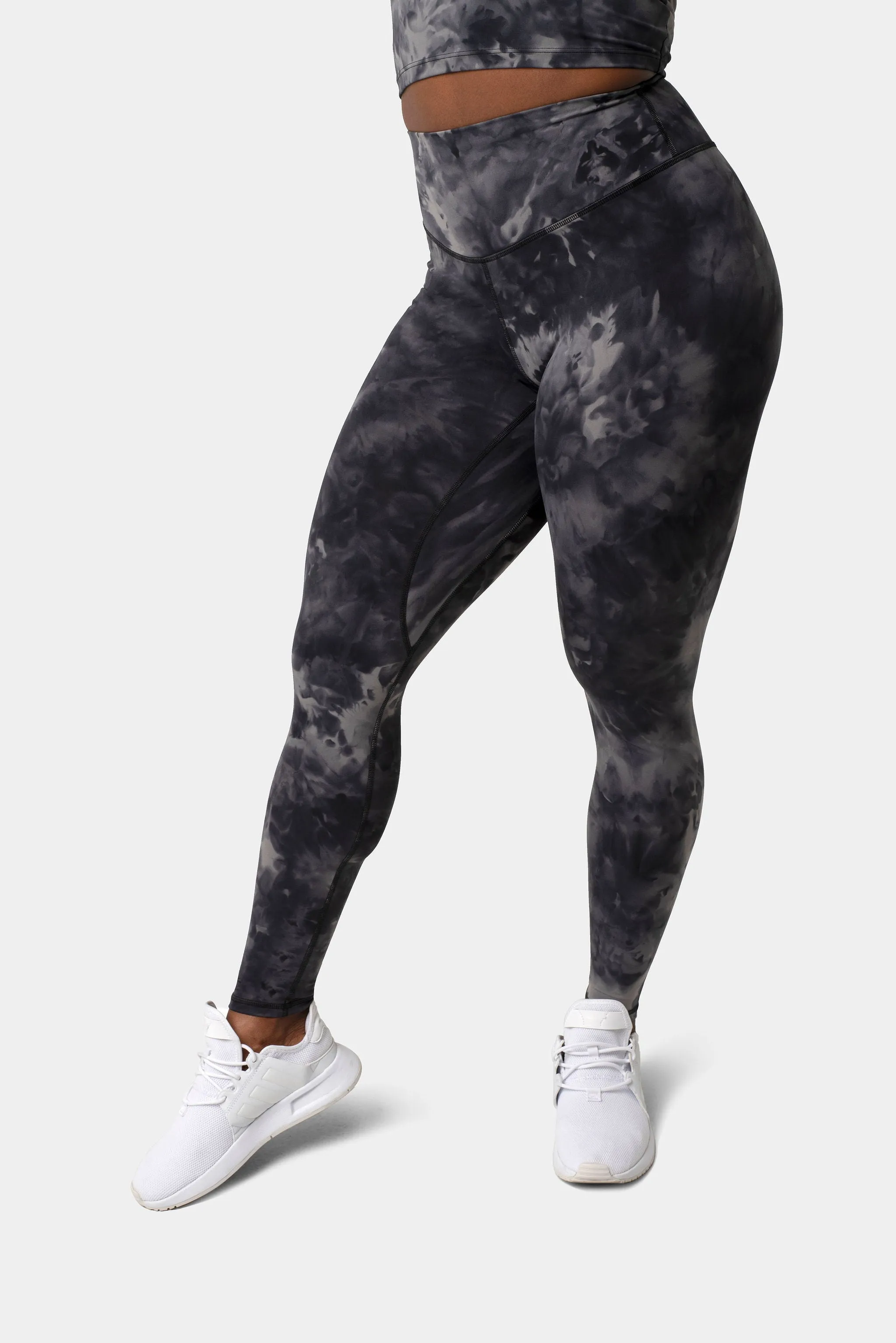 Ellyn Leggings 25" - Black Tie Dye