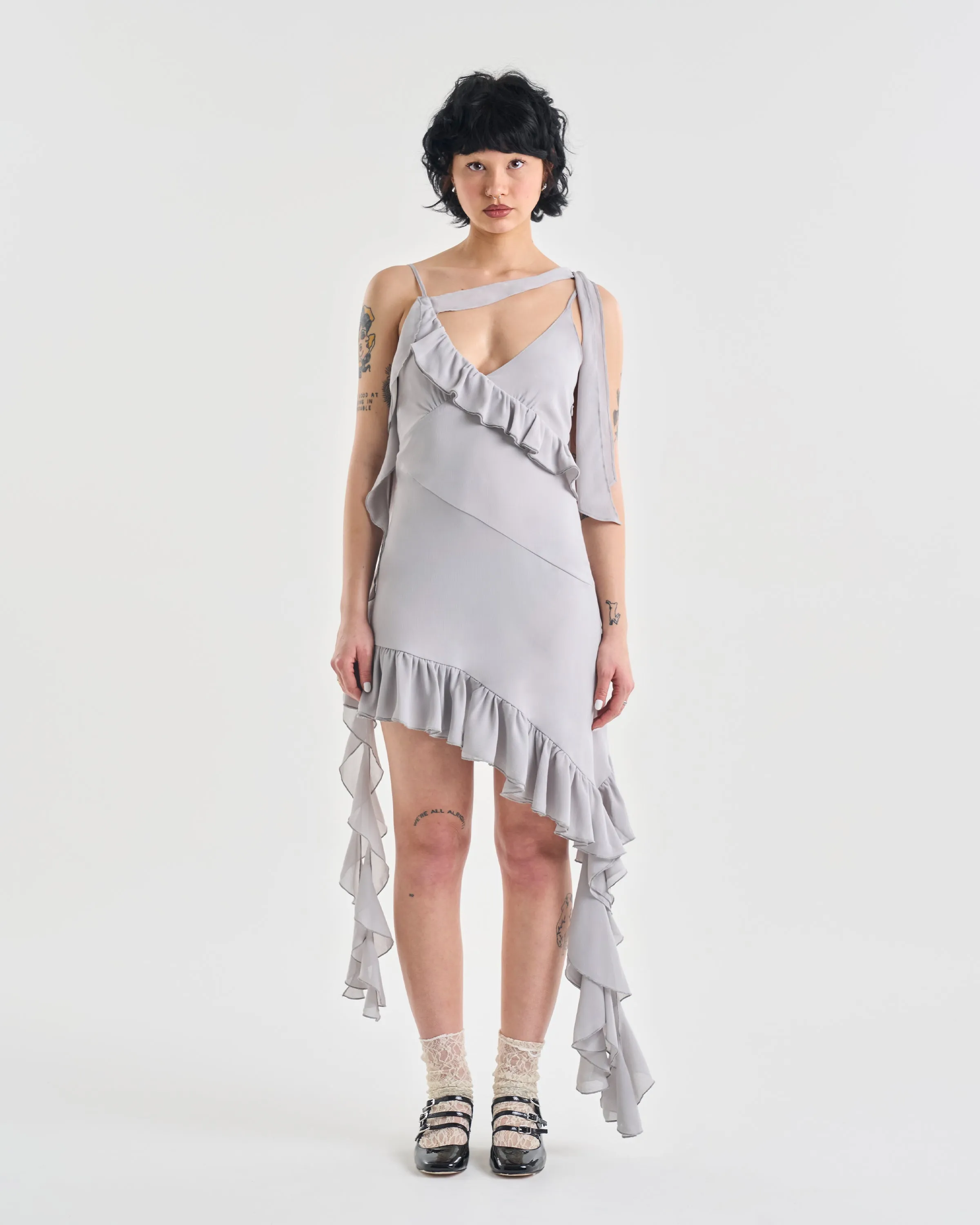 Eyre Asymmetric Slip Dress