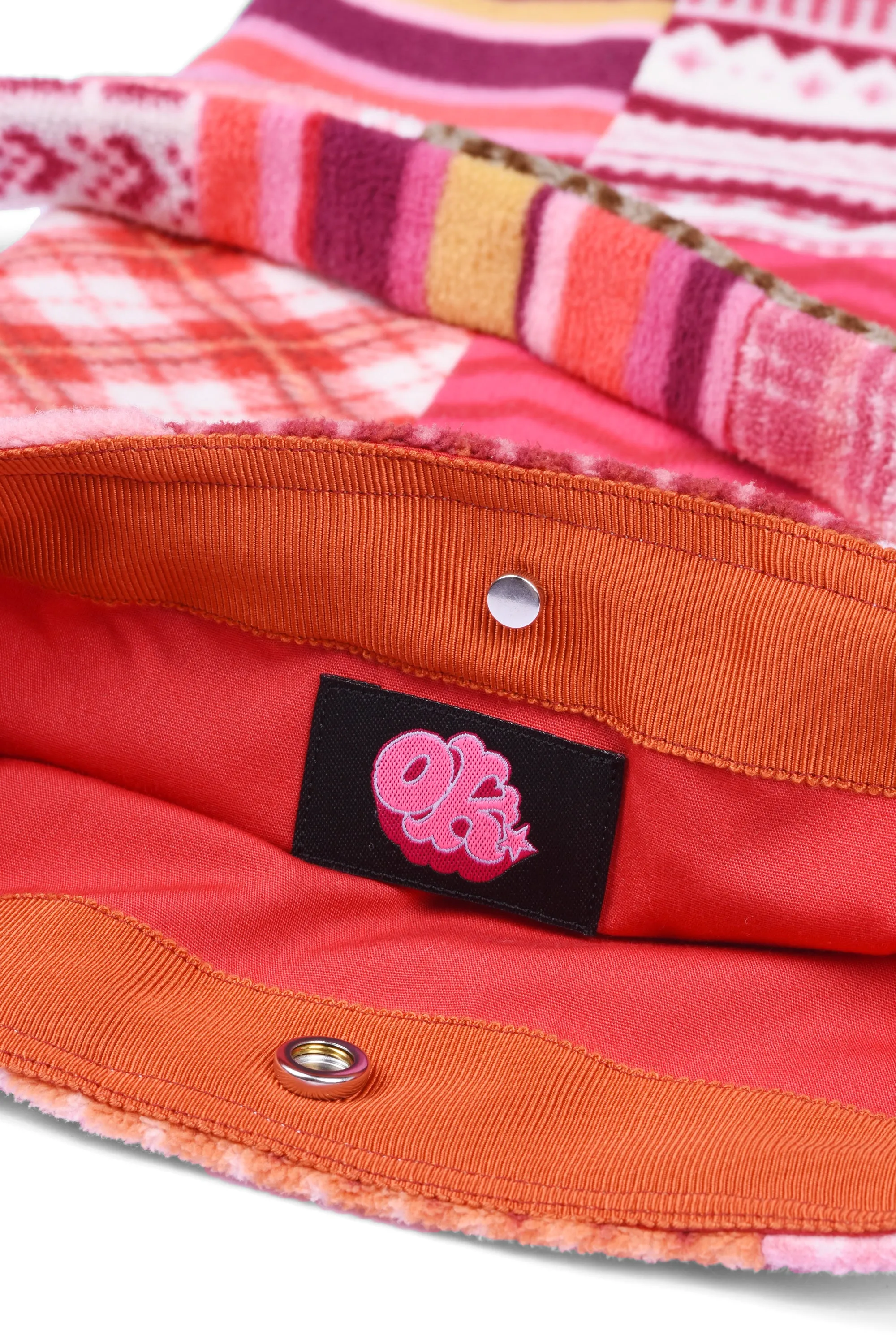 fleece patched tote bag F