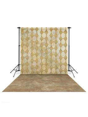 Florentine Diamonds Backdrop and Grunge Concrete Floor Drop Bundle