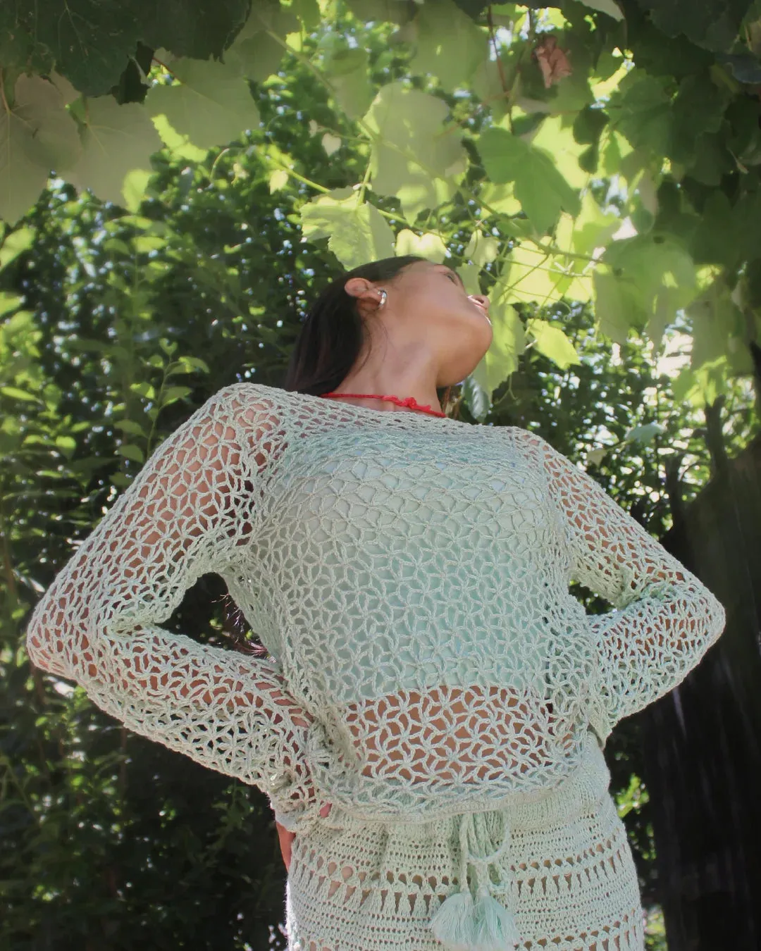 Foliage Crochet lace top