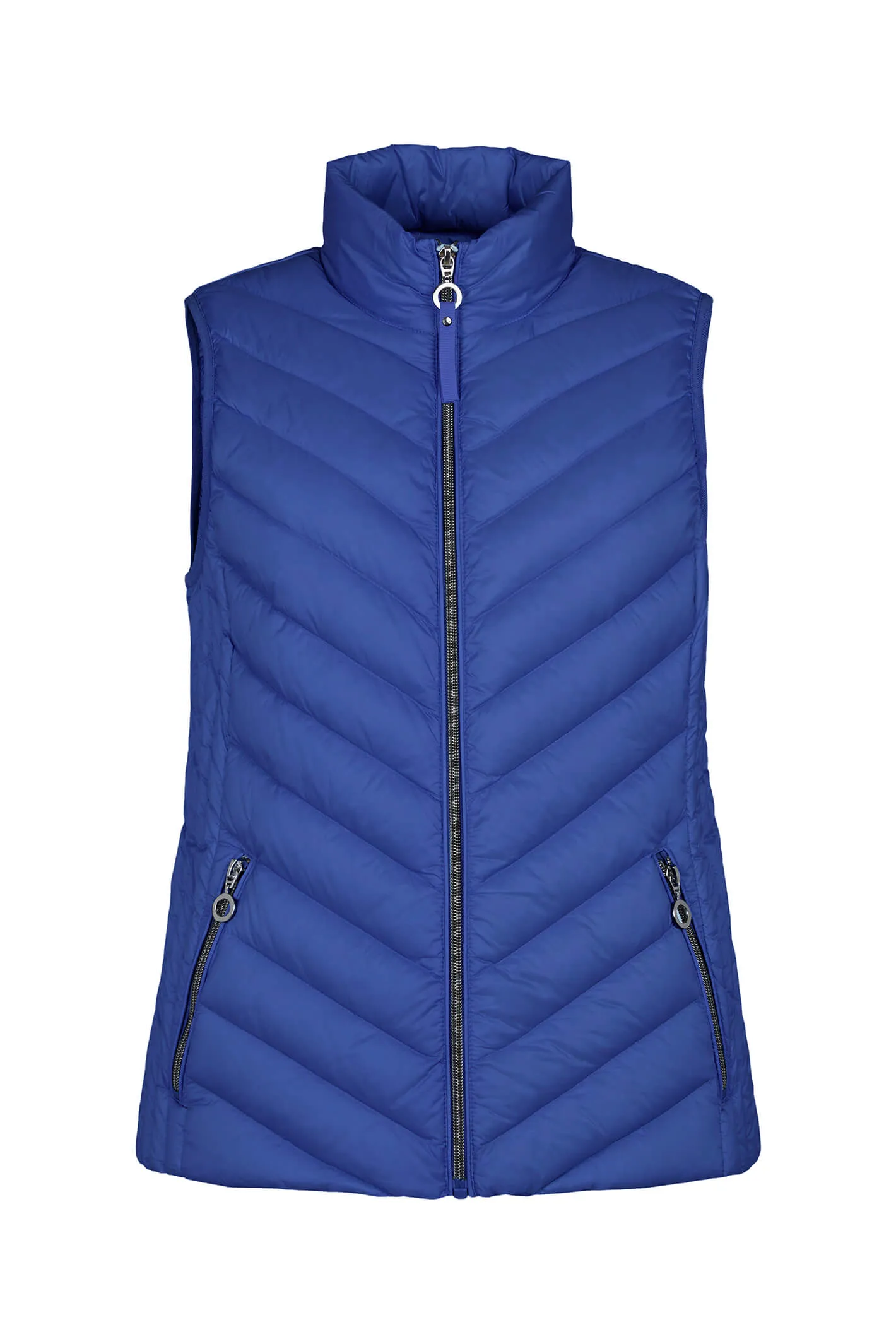 Frandsen 529-588-67 Royal Blue High Neck Padded Gilet