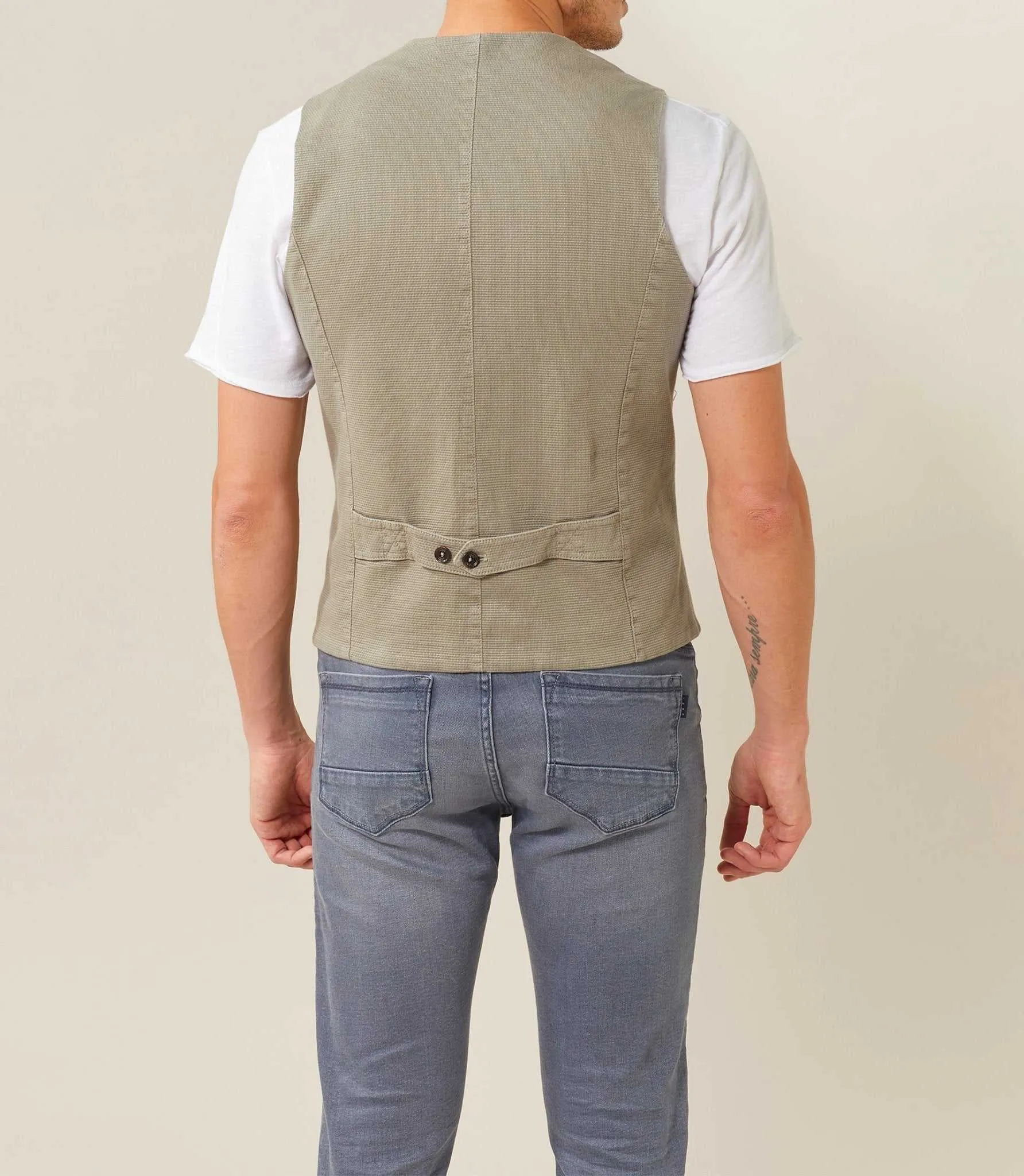 Gilet casual kaki "Quideal"