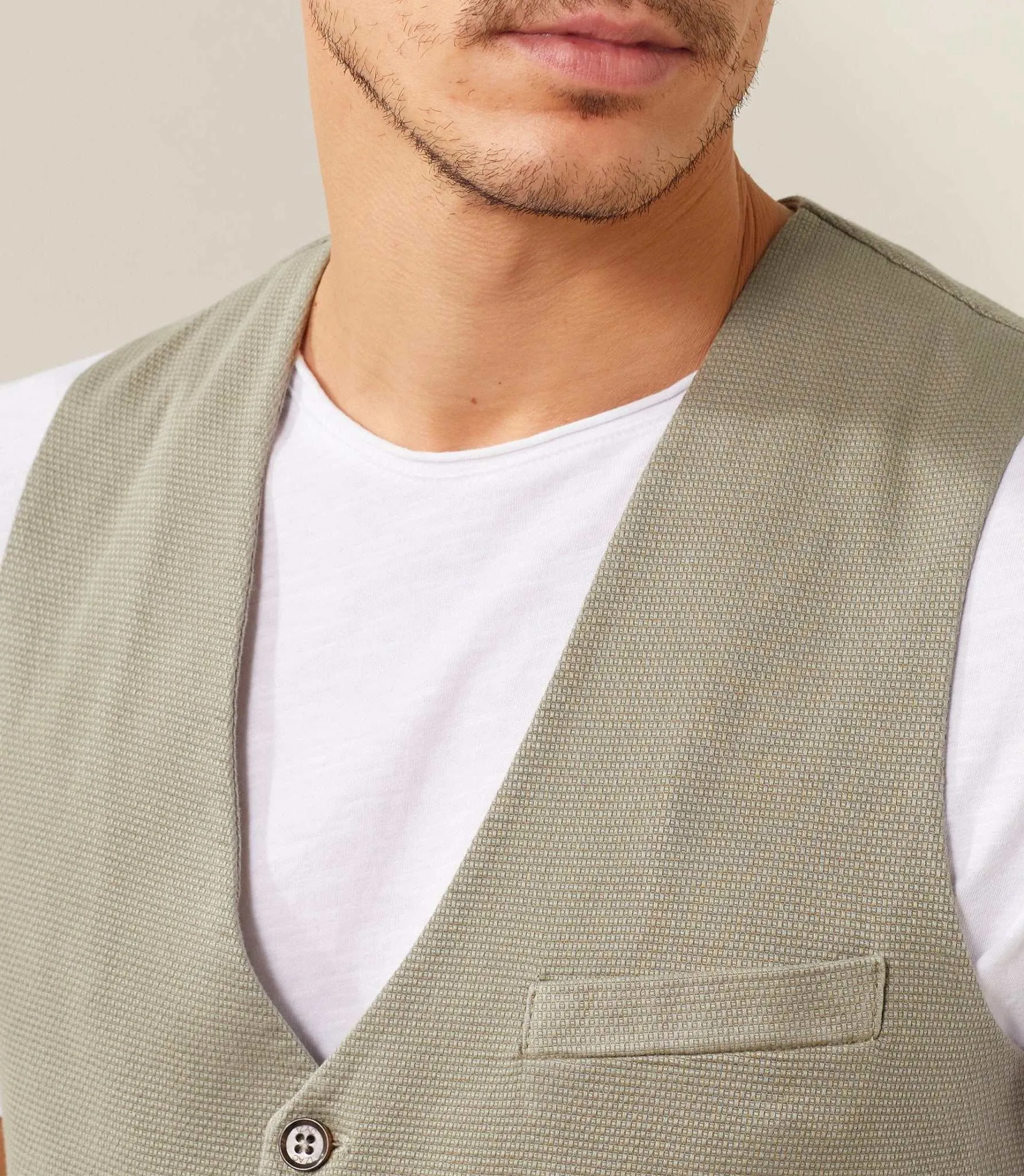Gilet casual kaki "Quideal"