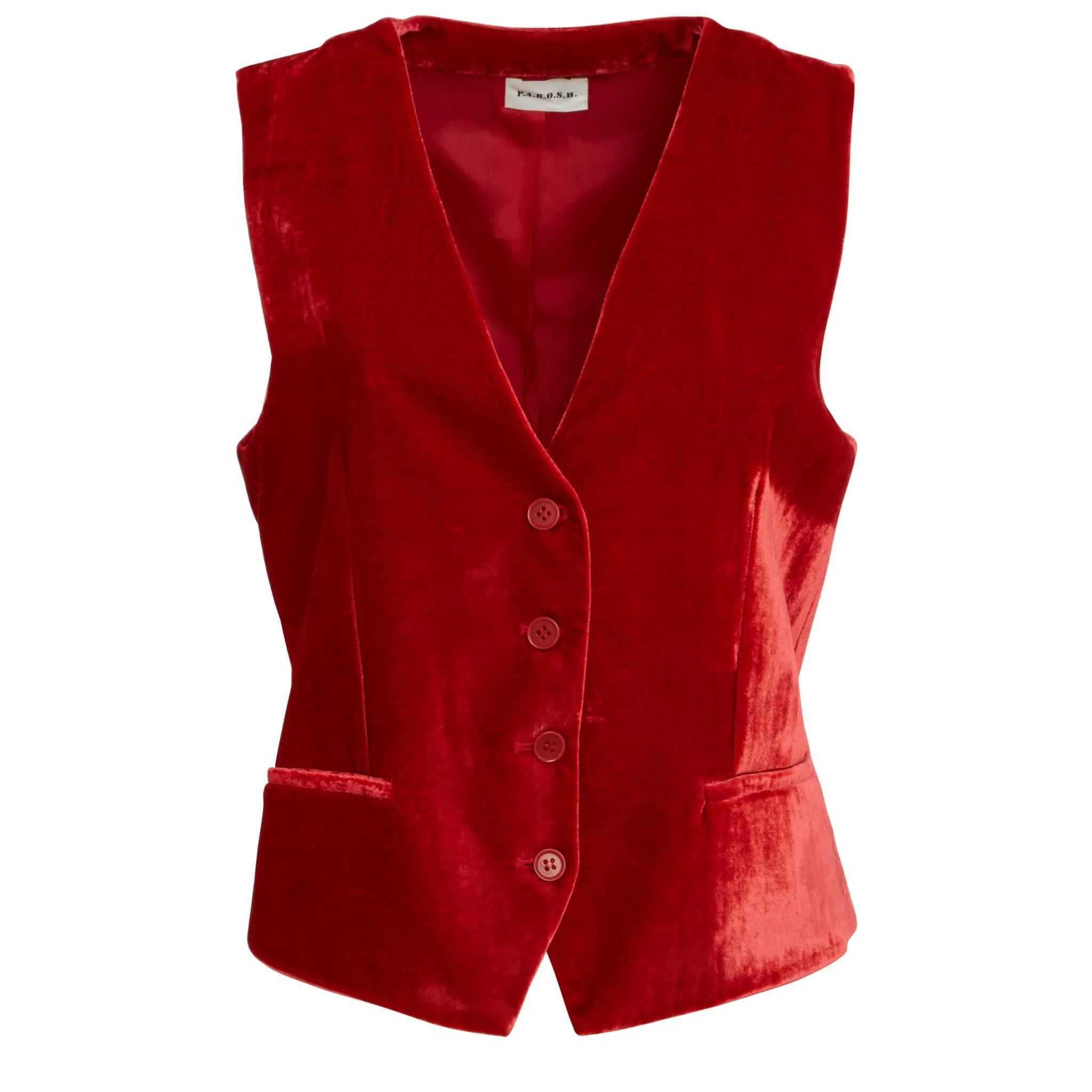 Gilet in velluto rosso