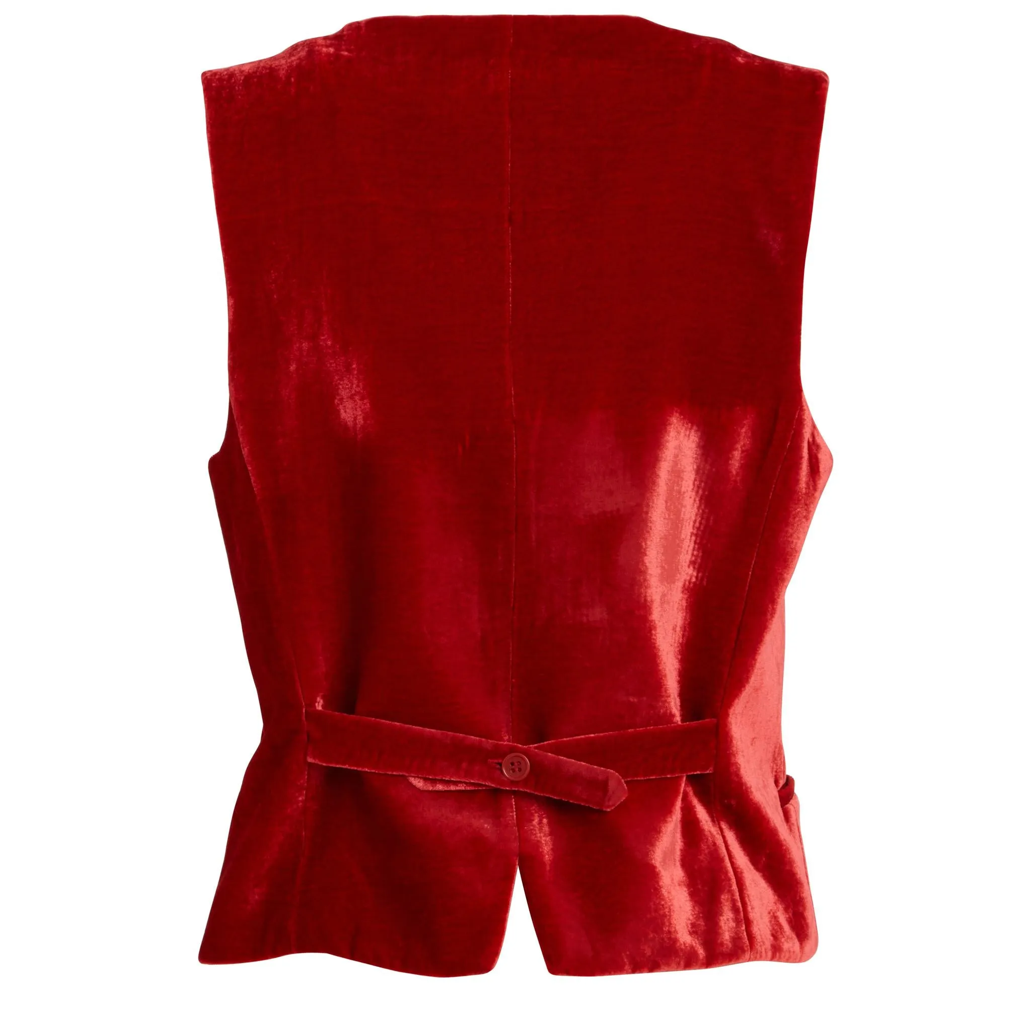 Gilet in velluto rosso