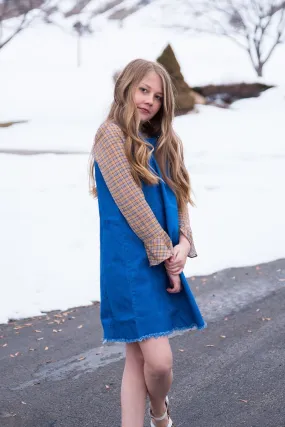 Girls Denim Overall Dress