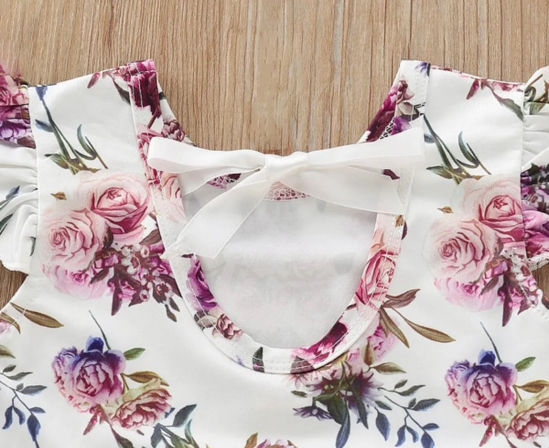 Girls Lovely Florals 2-Piece Set