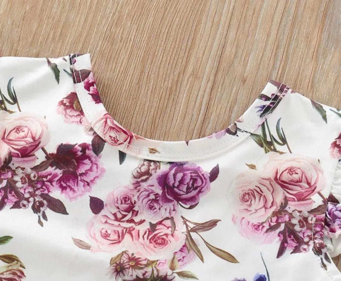 Girls Lovely Florals 2-Piece Set