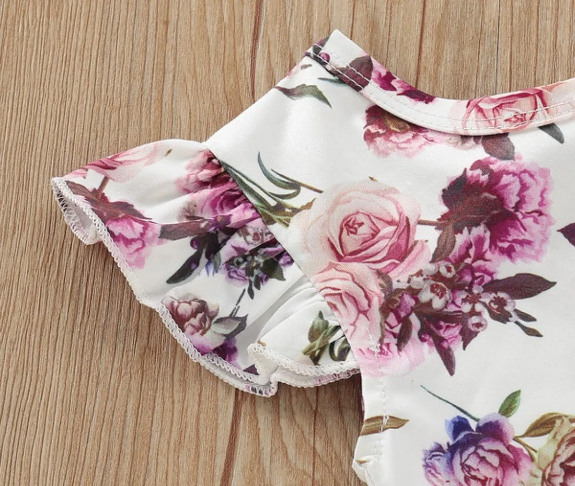 Girls Lovely Florals 2-Piece Set