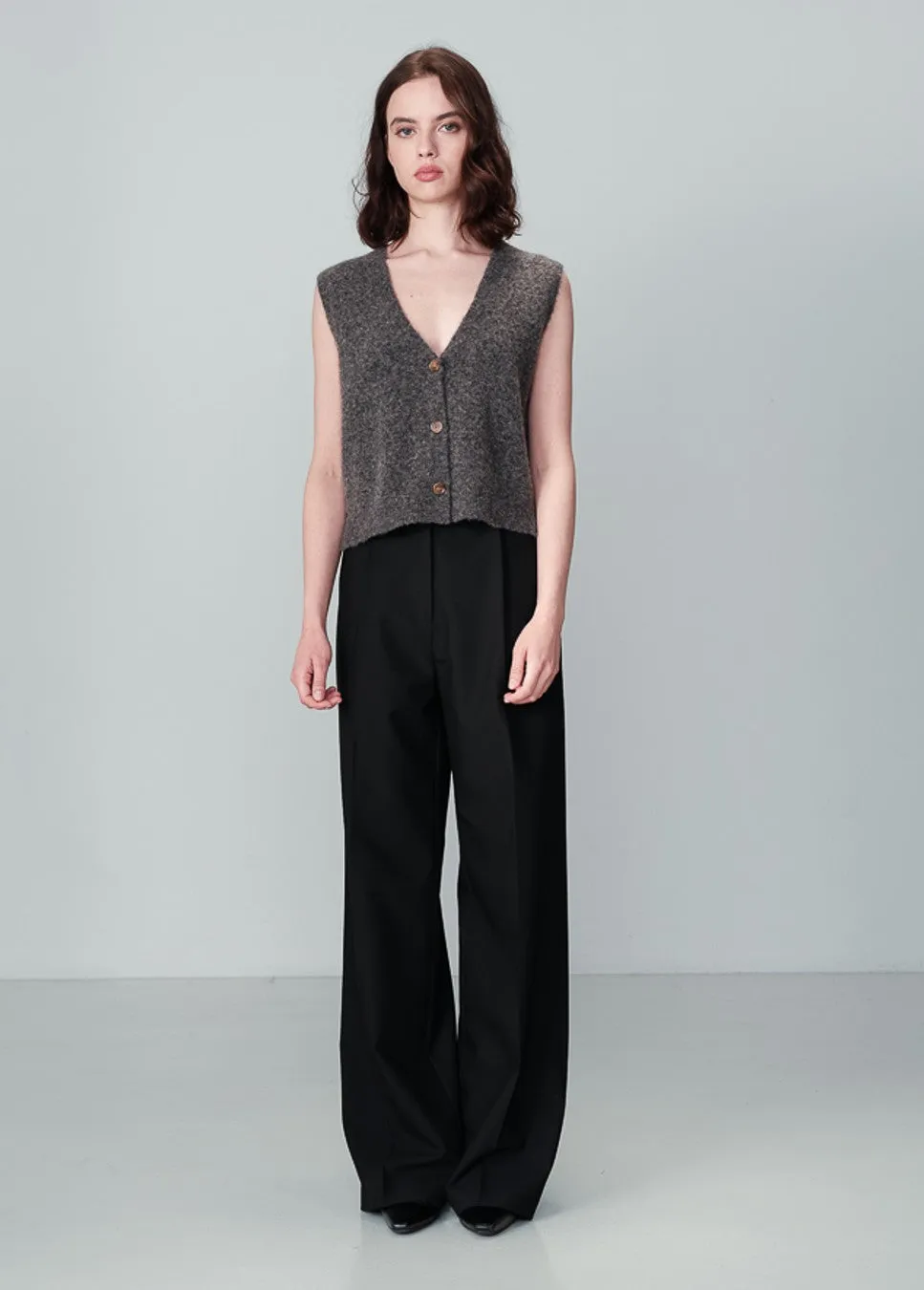 Grace & Mila Nars gilet gebreid Grijs