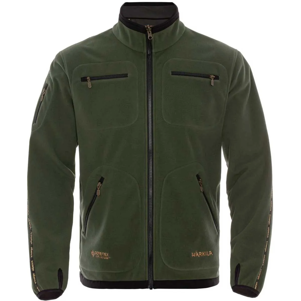 HARKILA Kamko Fleece - Mens Reversible Windstopper - Grey/Green