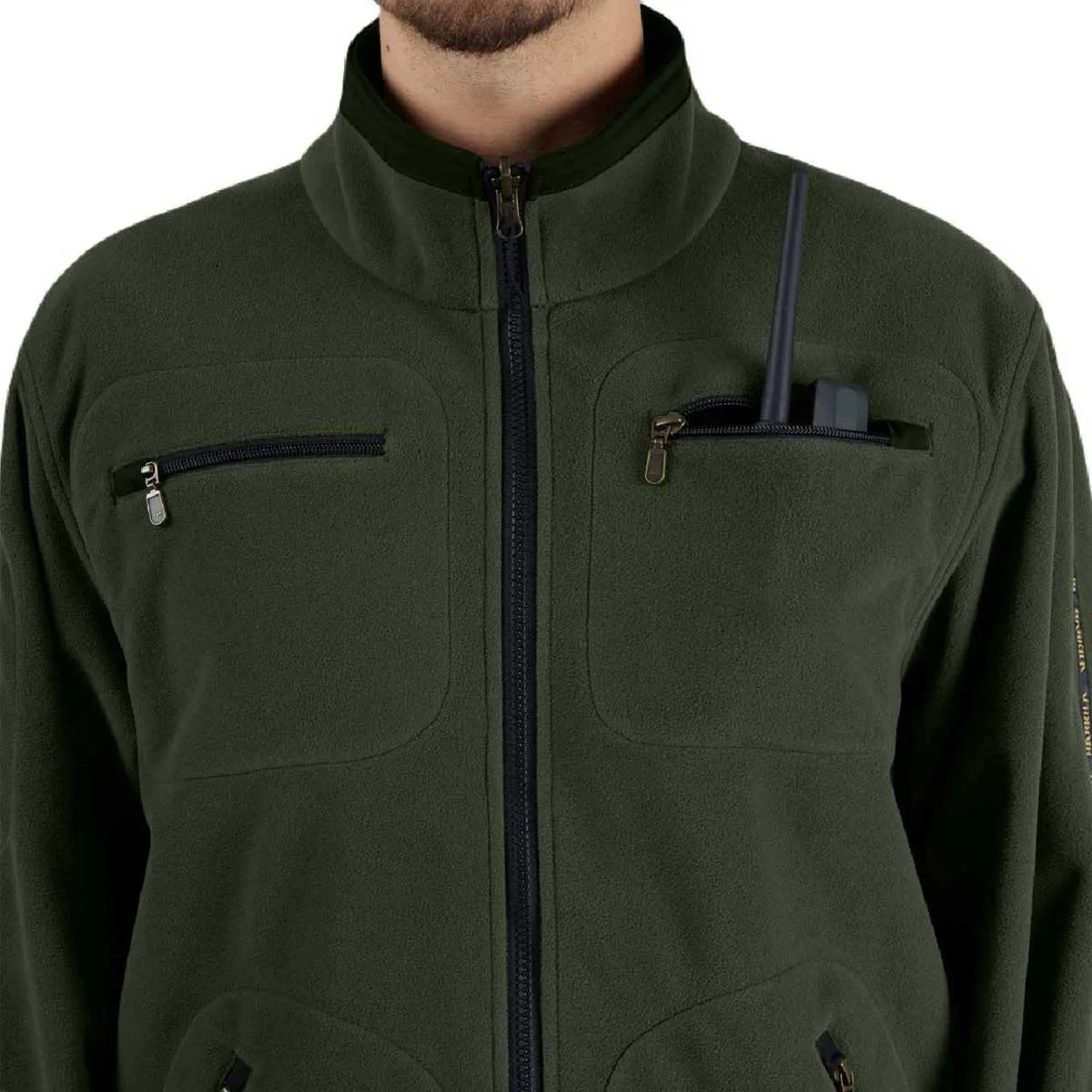 HARKILA Kamko Fleece - Mens Reversible Windstopper - Grey/Green