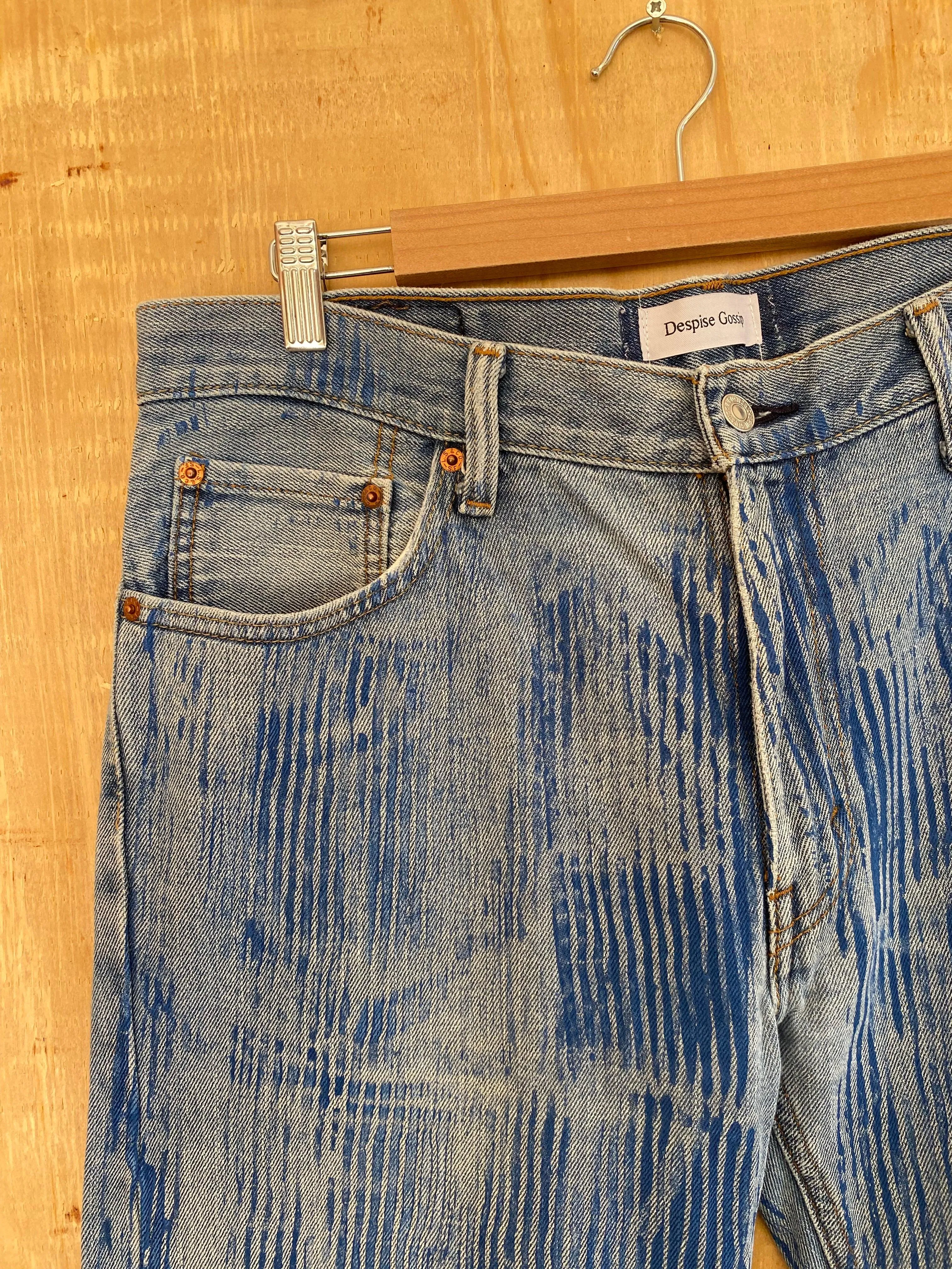 Hickory Striped Flared Denim | 36