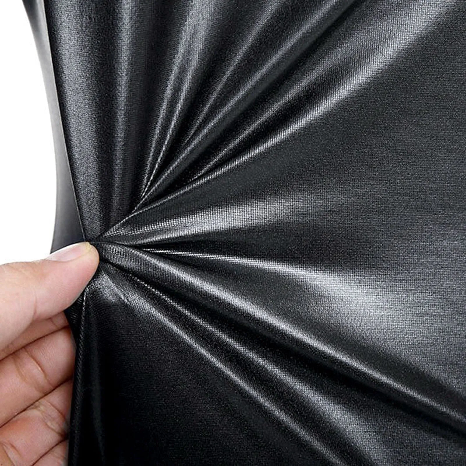 High Waist Leather Skirt Solid Colors For Office and Daily