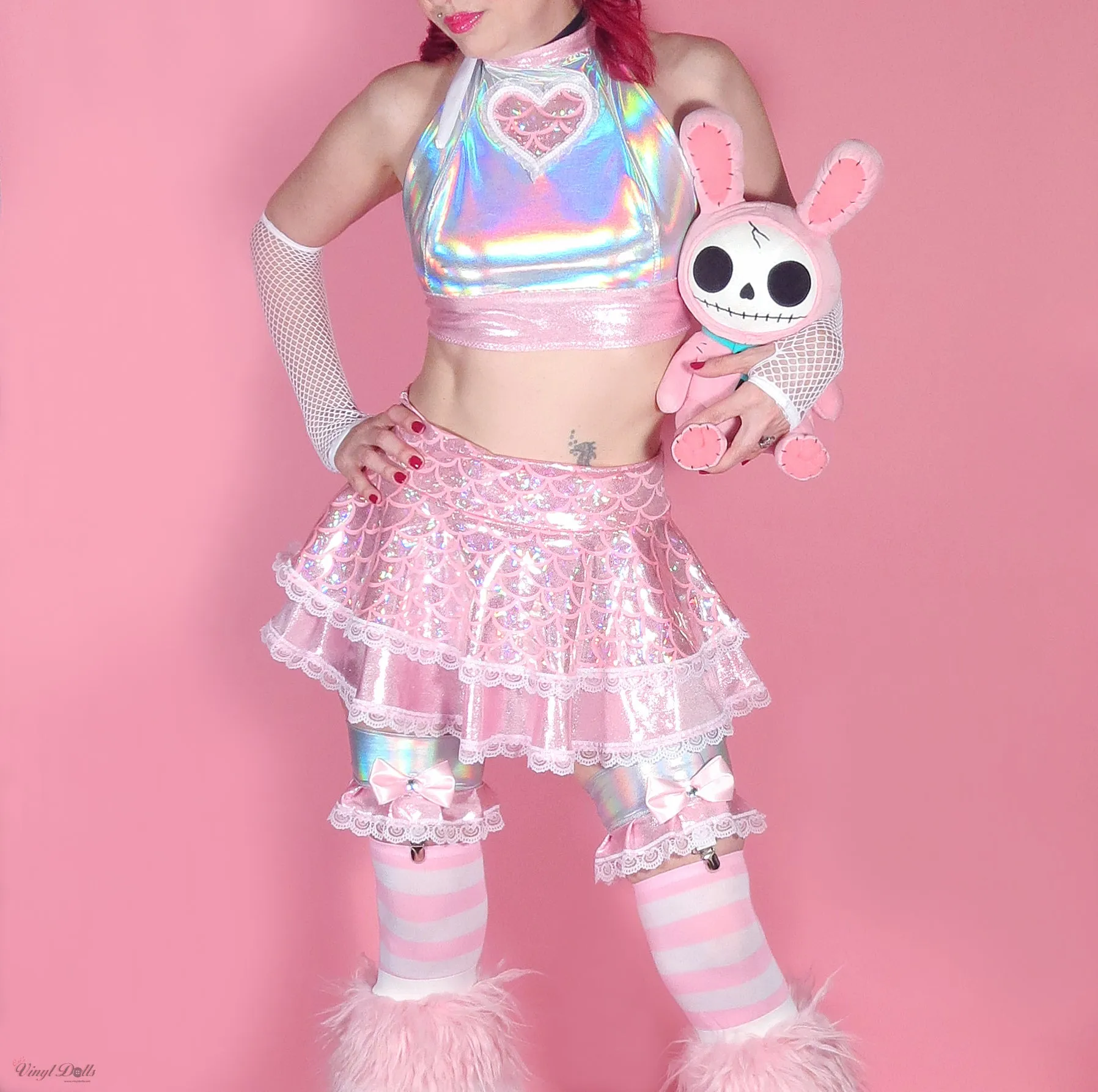 Iridescent Pastel Pink Mermaid Skirt