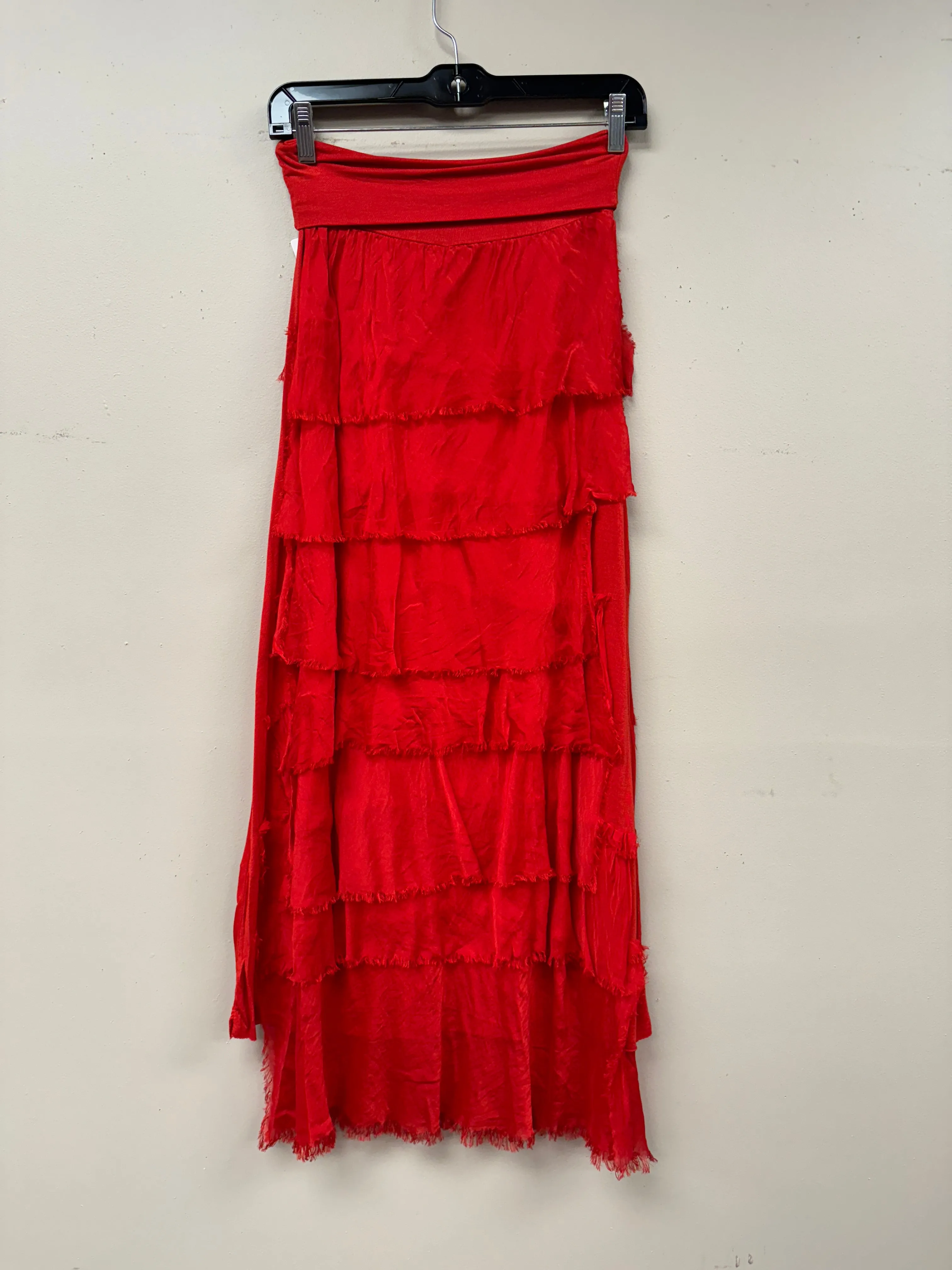 Italian Silky Layered maxi Skirt