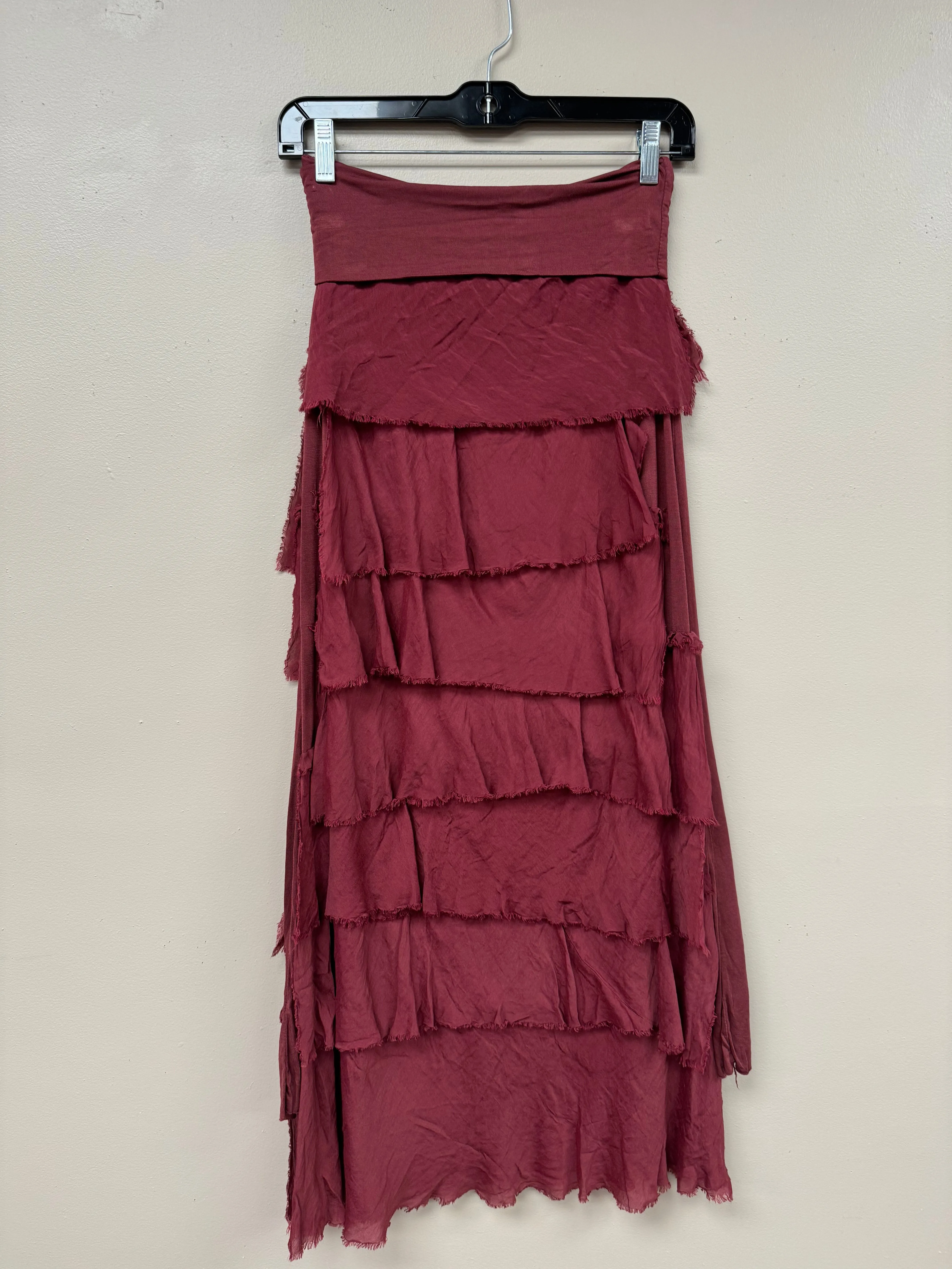 Italian Silky Layered maxi Skirt