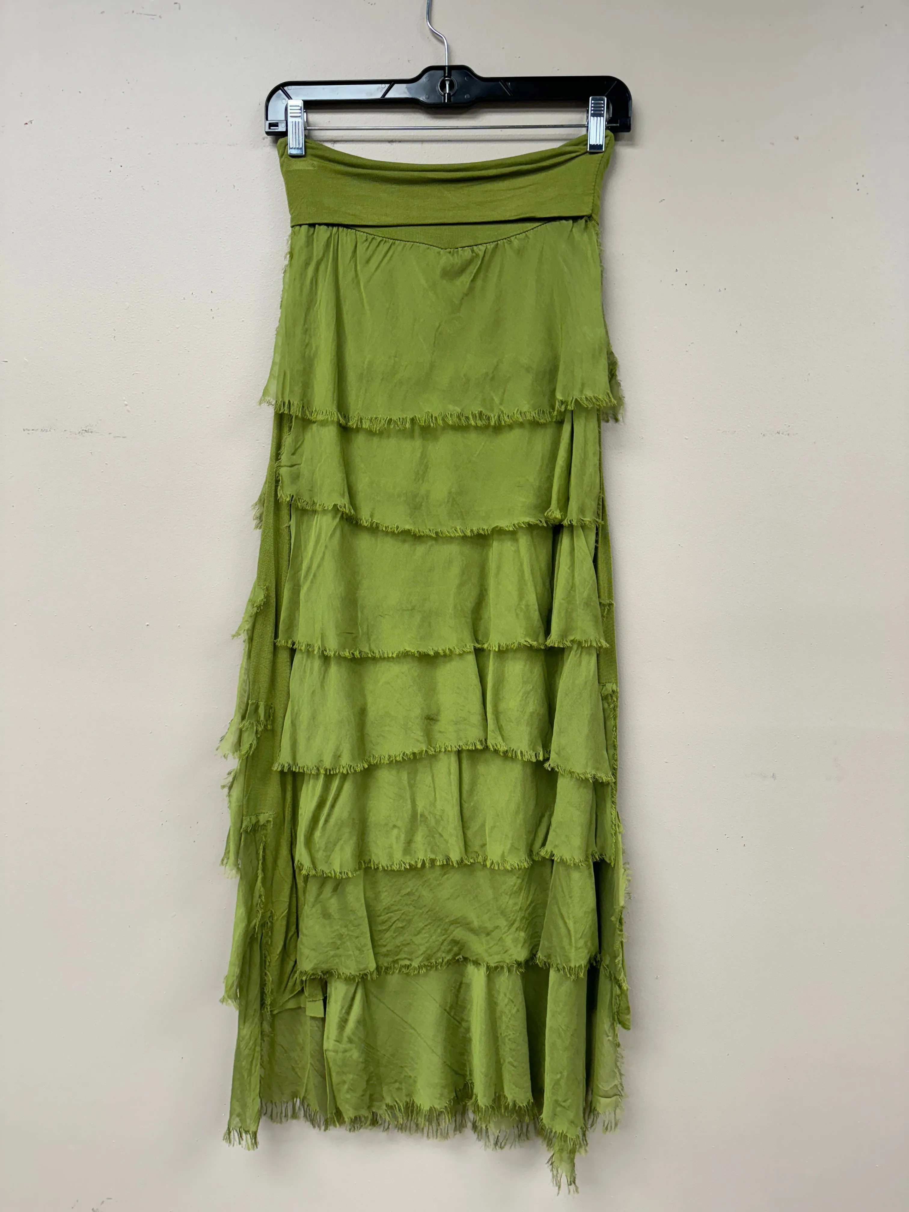 Italian Silky Layered maxi Skirt